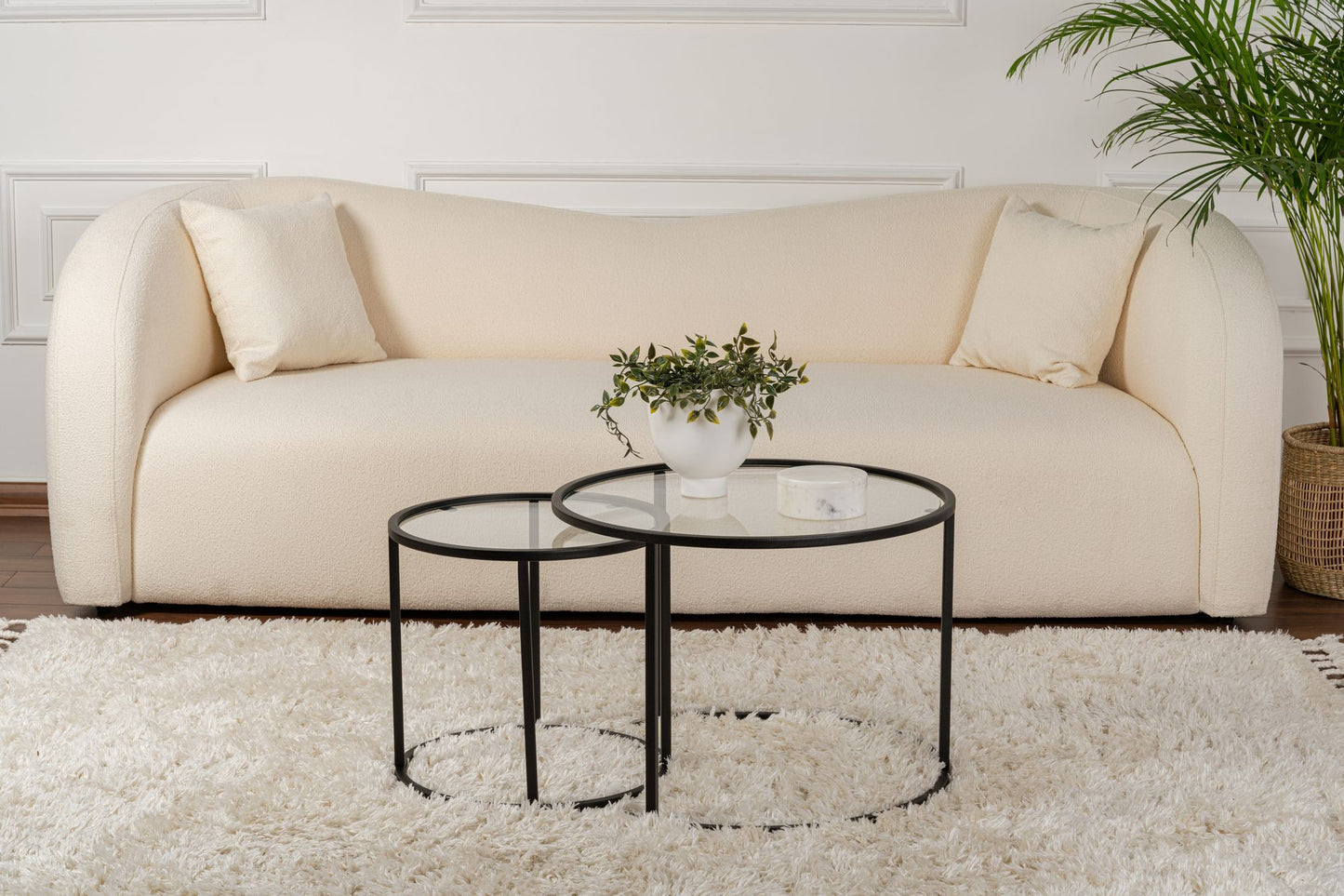 Aurum Soffbord set – 60/42 cm - Svart, Transparent