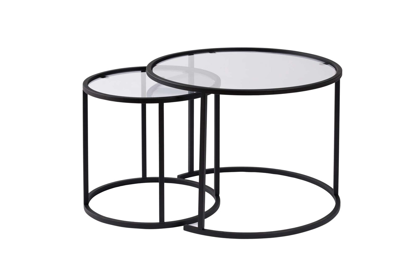 Aurum Soffbord set – 60/42 cm - Svart, Transparent