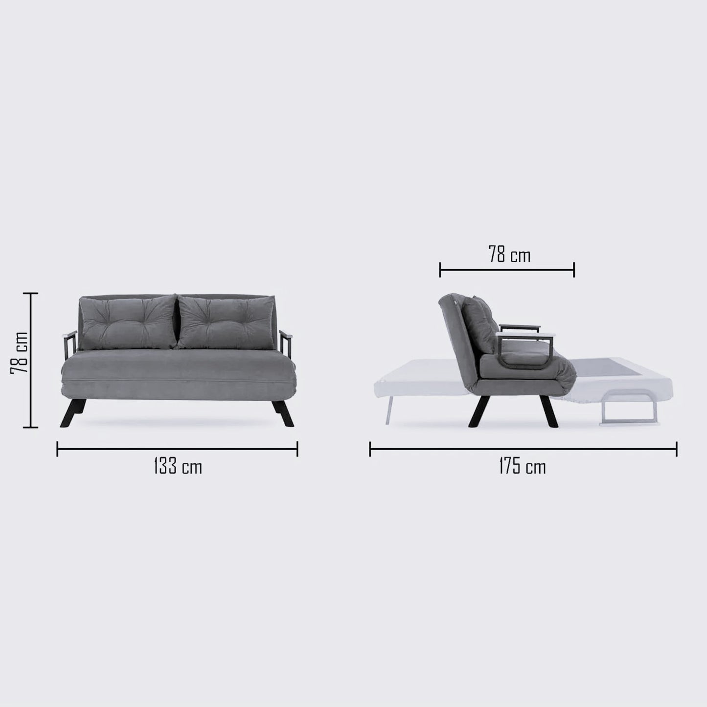Sando 2-Seater 2-sits bäddsoffa