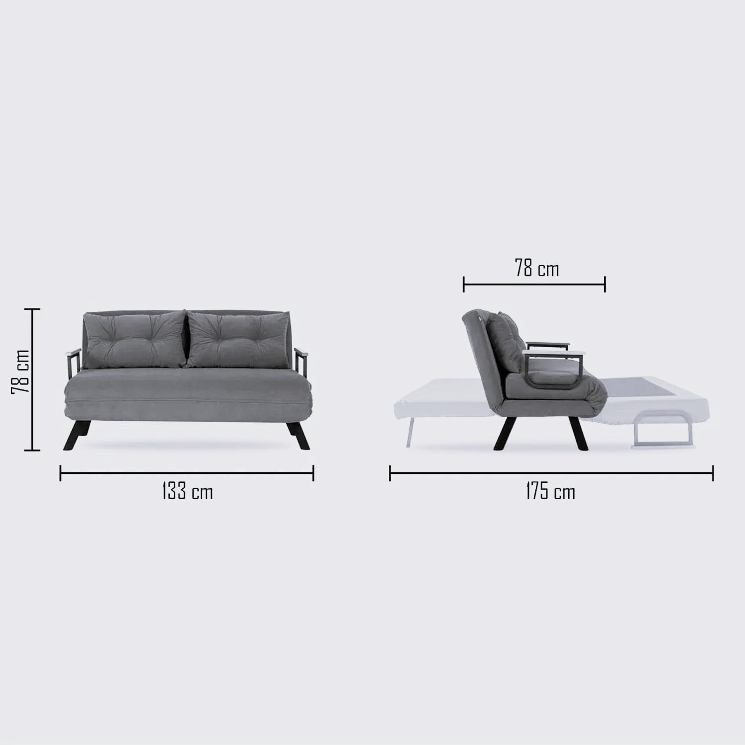 Sando 2-Seater 2-sits bäddsoffa