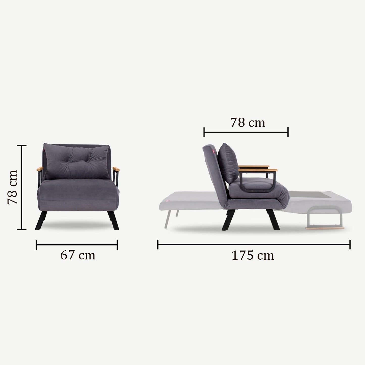Sando Single 1-sits bäddsoffa