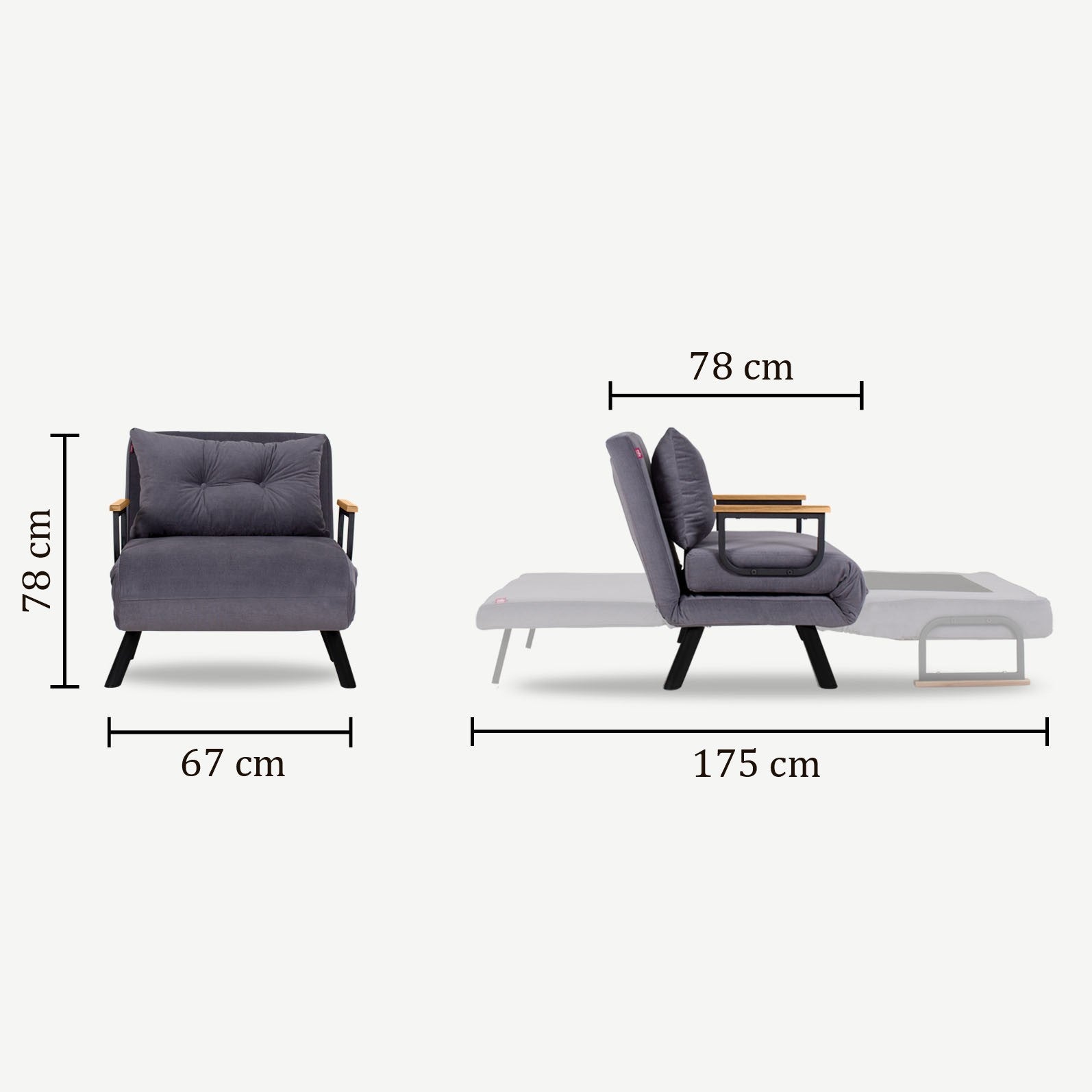 Sando Single 1-sits bäddsoffa