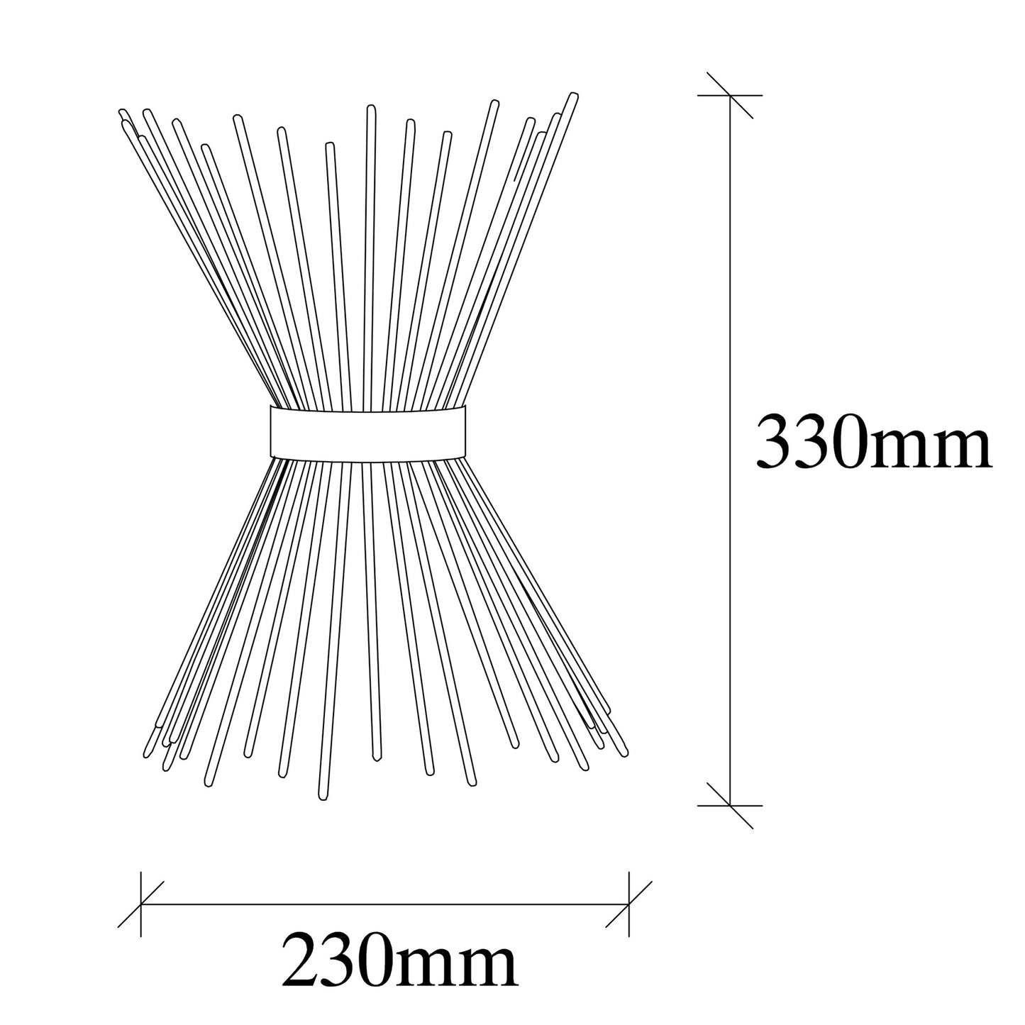 Kirpi vägglampa 23 x 16 cm 33 cm 892OPV1203