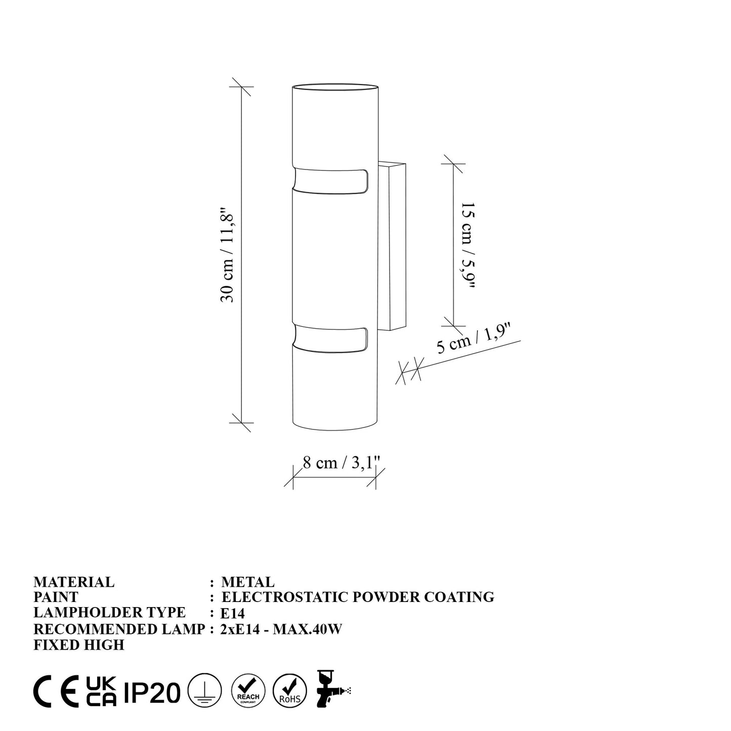 Luxora vägglampa