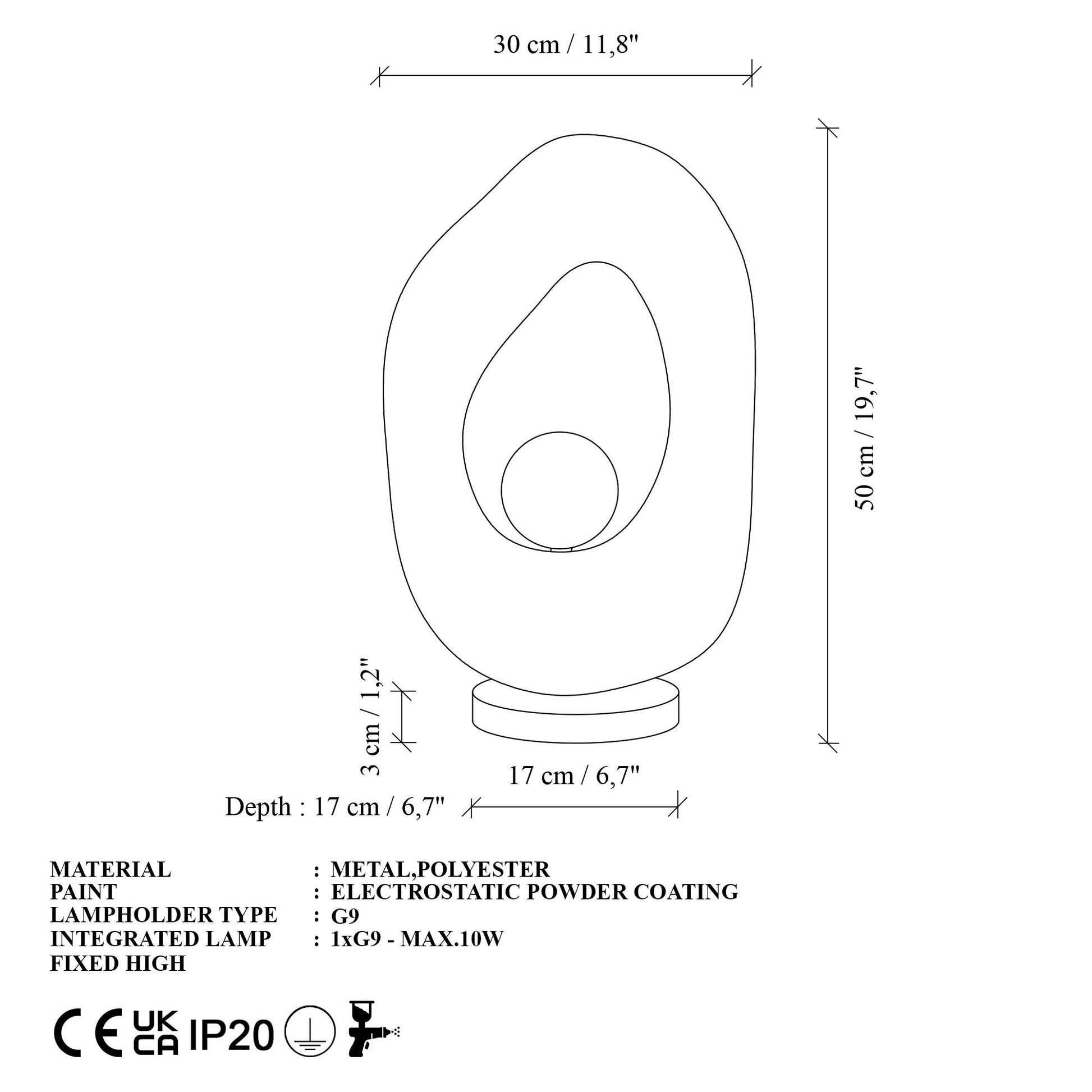 Vaslı-Nua bordslampa