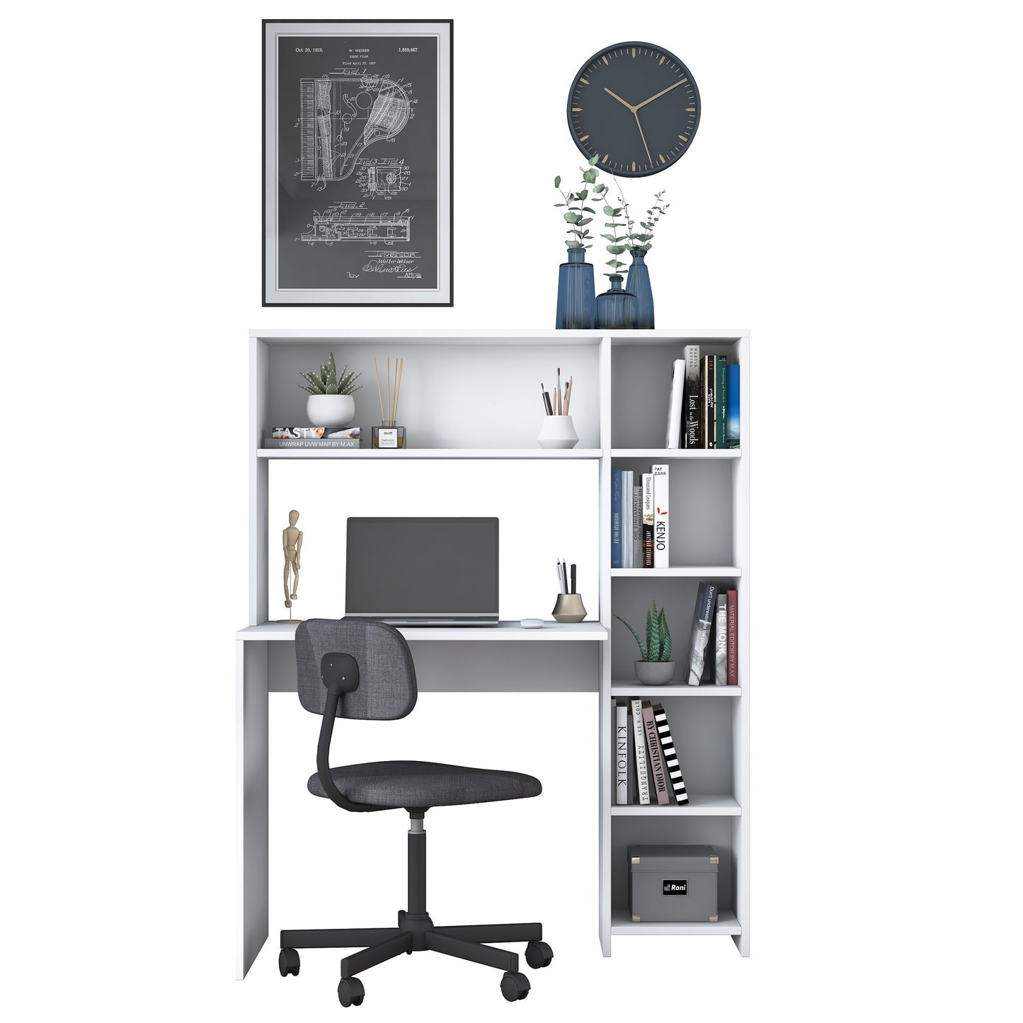 Ha104 - Vitt Skrivbord Studiebord