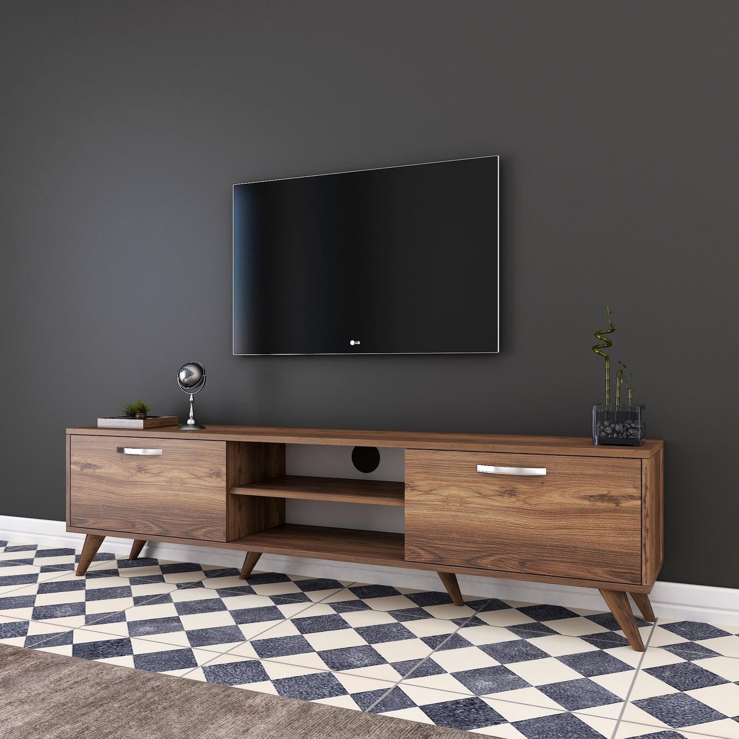 A9 - Tv-Bänk I Valnöt