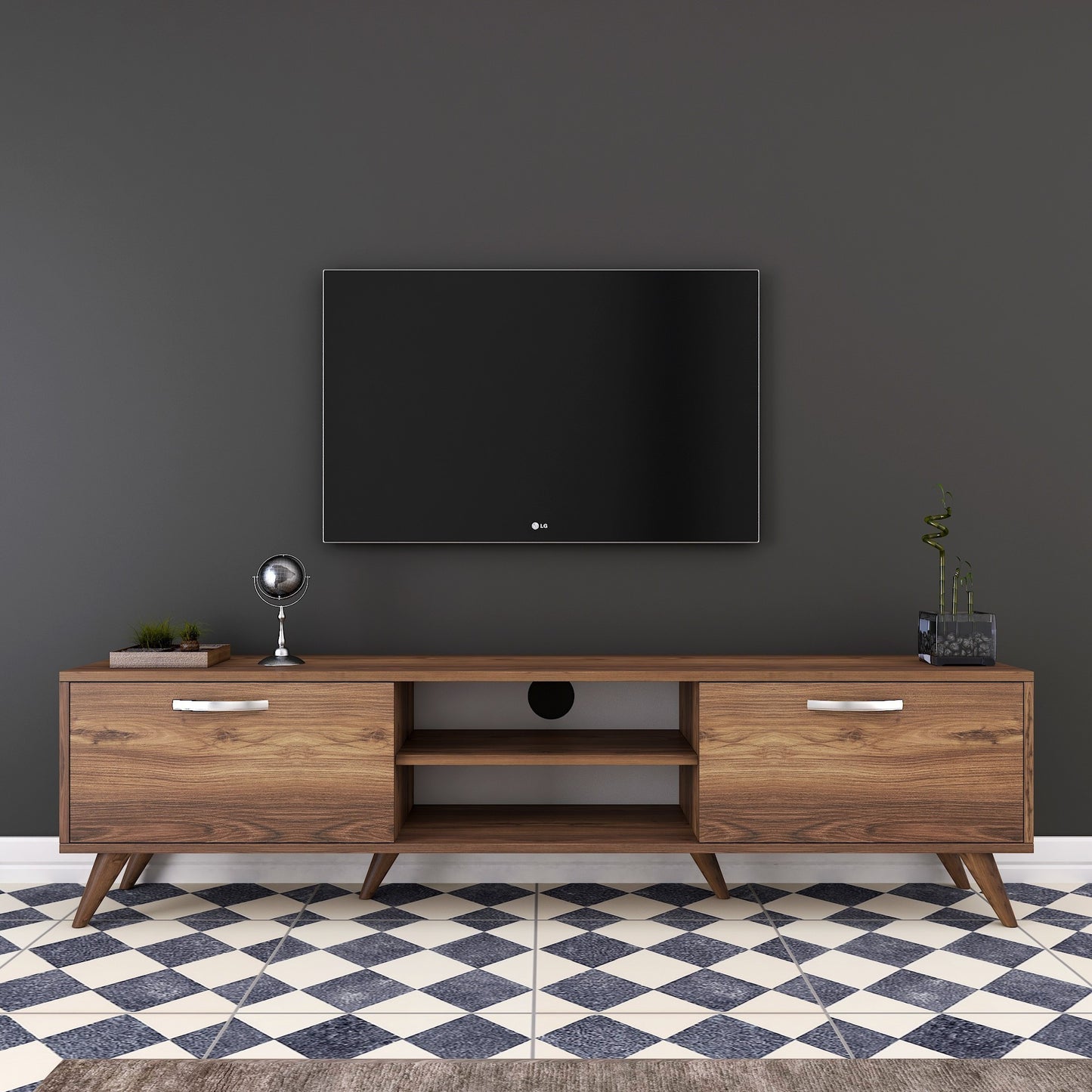 A9 - Tv-Bänk I Valnöt