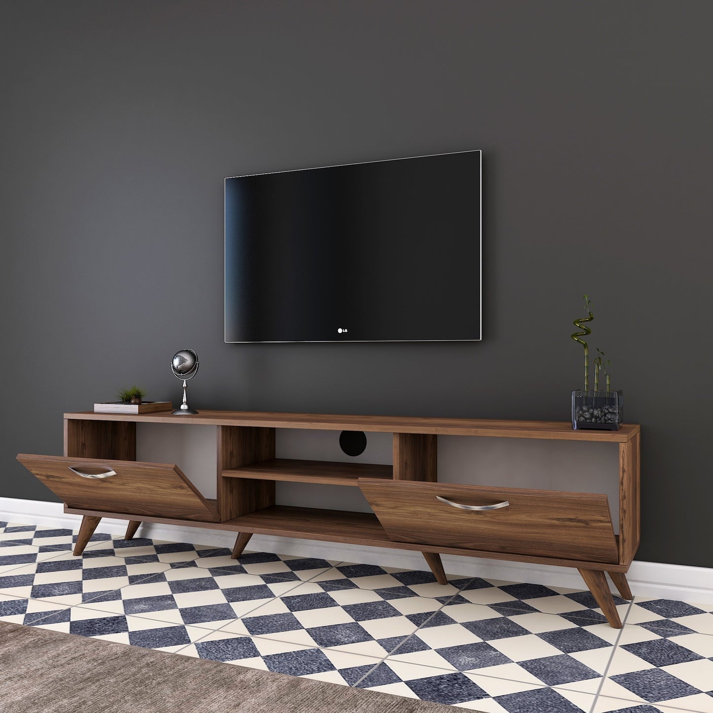 A9 - Tv-Bänk I Valnöt
