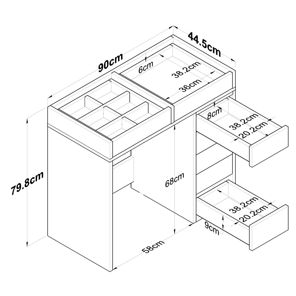 BJ107 Sminkbord