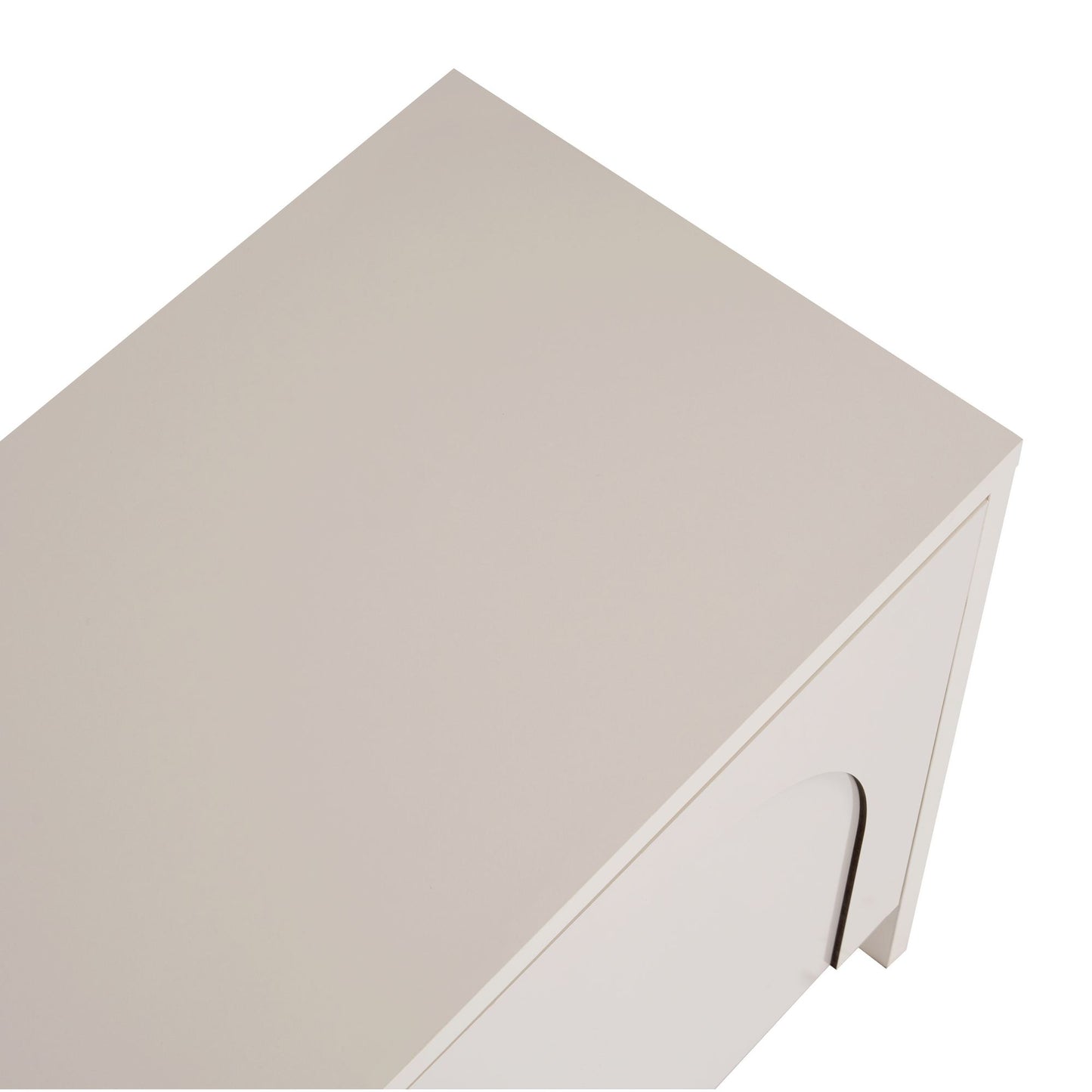 Aurelia - Atlas, Krämfärgad, Vit Tv-Bänk