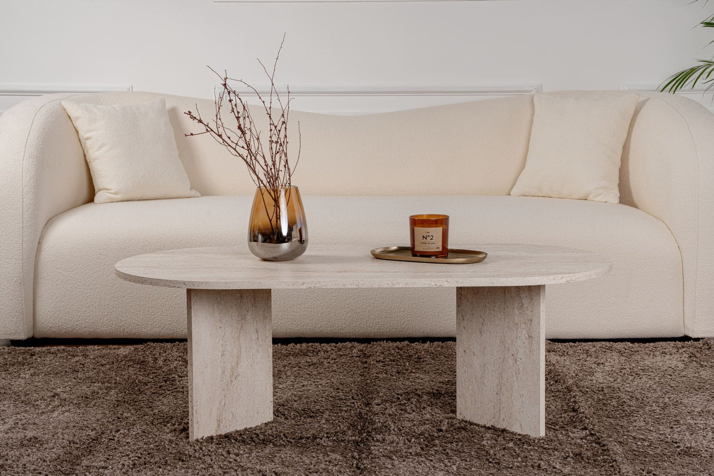Sable Soffbord 119x60 cm - Travertine