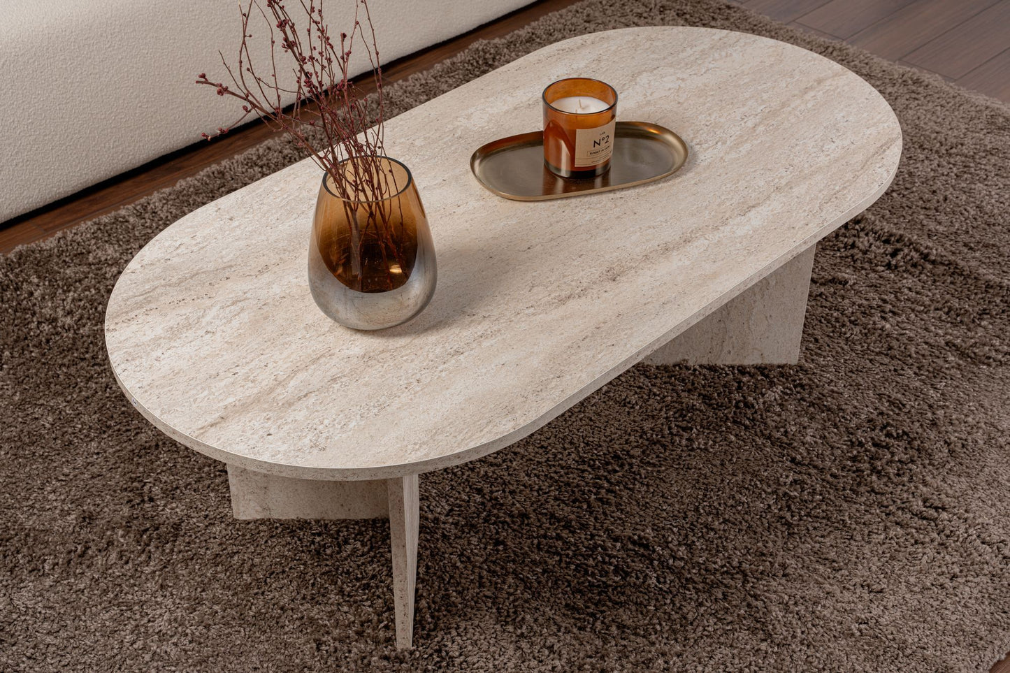 Sable Soffbord 119x60 cm - Travertine