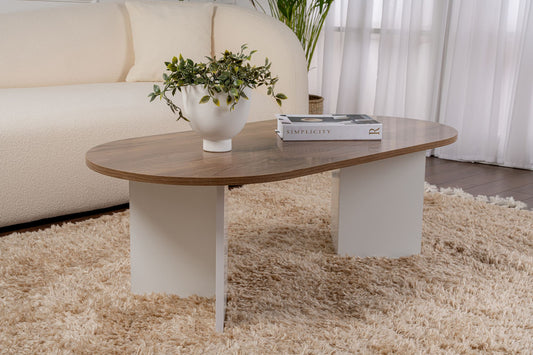 Sable Soffbord 119x60 cm - Venezia Walnut, White