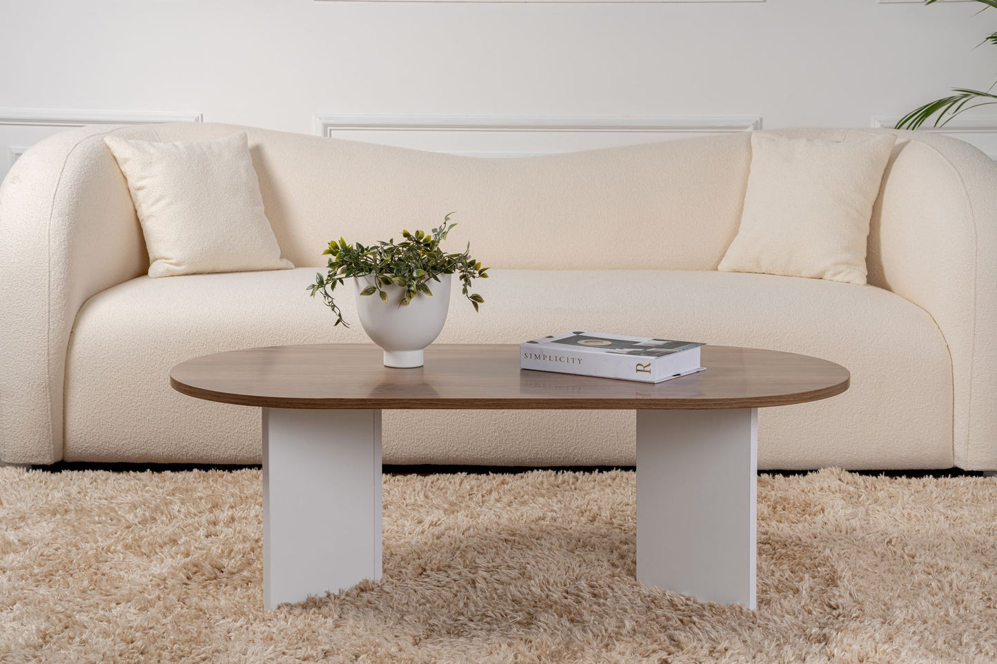 Sable Soffbord 119x60 cm - Venezia Walnut, White
