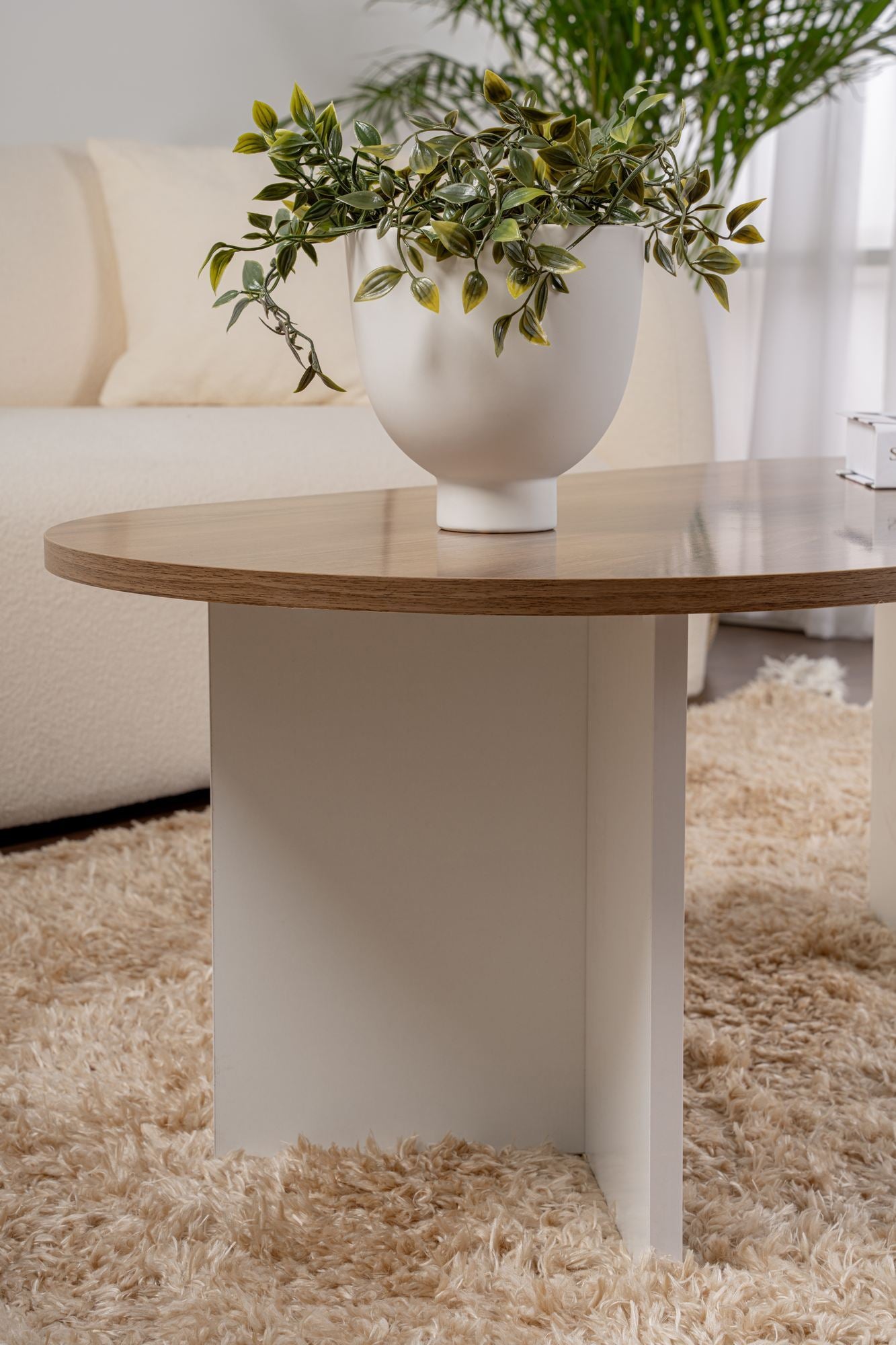 Sable Soffbord 119x60 cm - Venezia Walnut, White