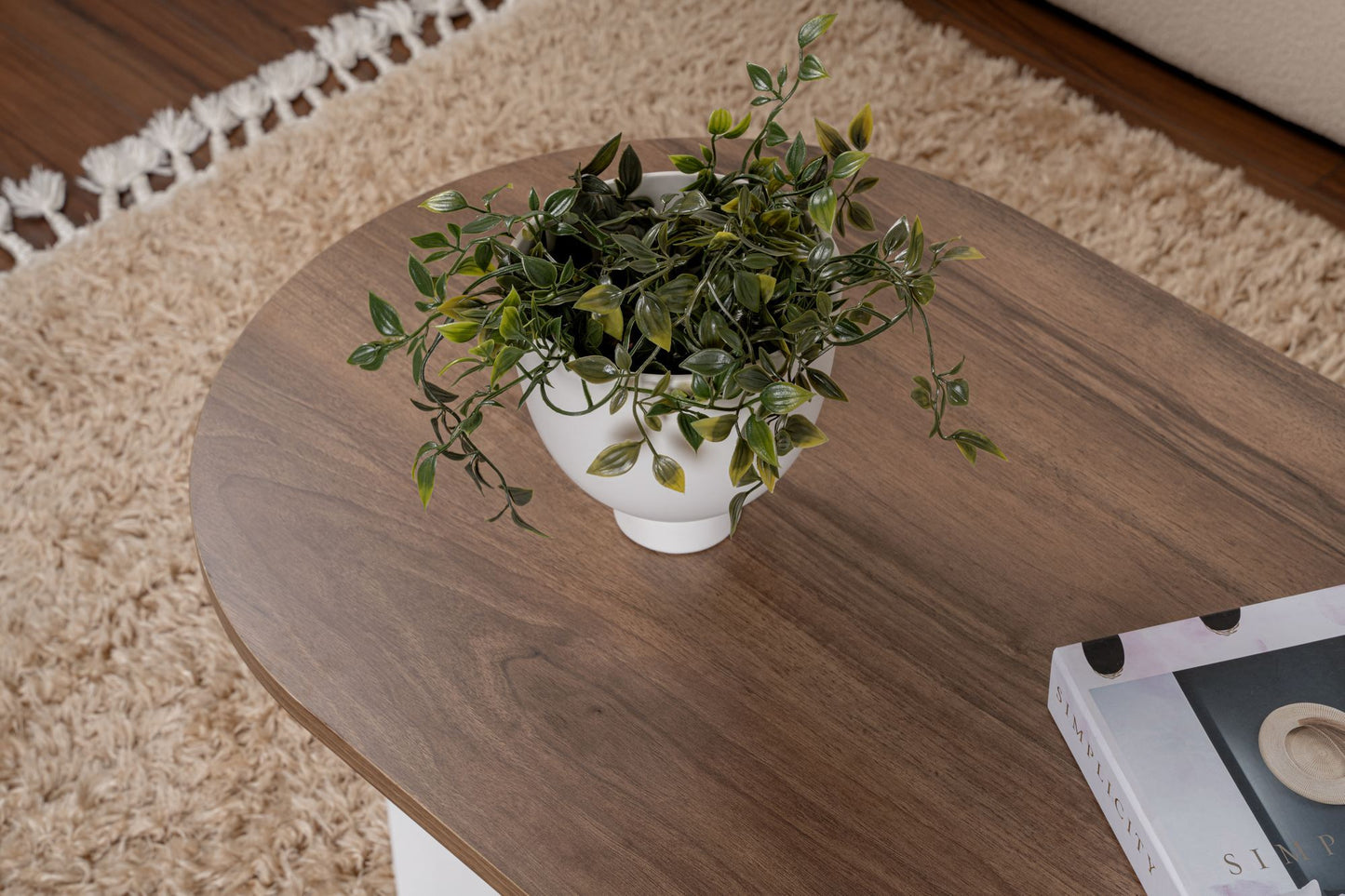 Sable Soffbord 119x60 cm - Venezia Walnut, White