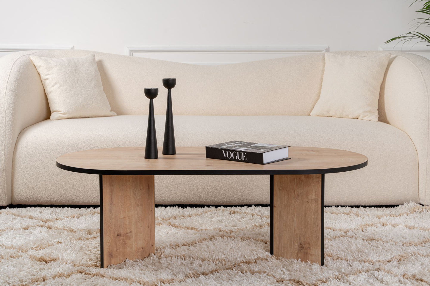 Sable Soffbord 119x60 cm - Sapphire Oak, Black