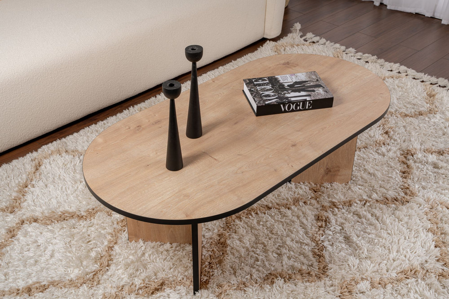Sable Soffbord 119x60 cm - Sapphire Oak, Black