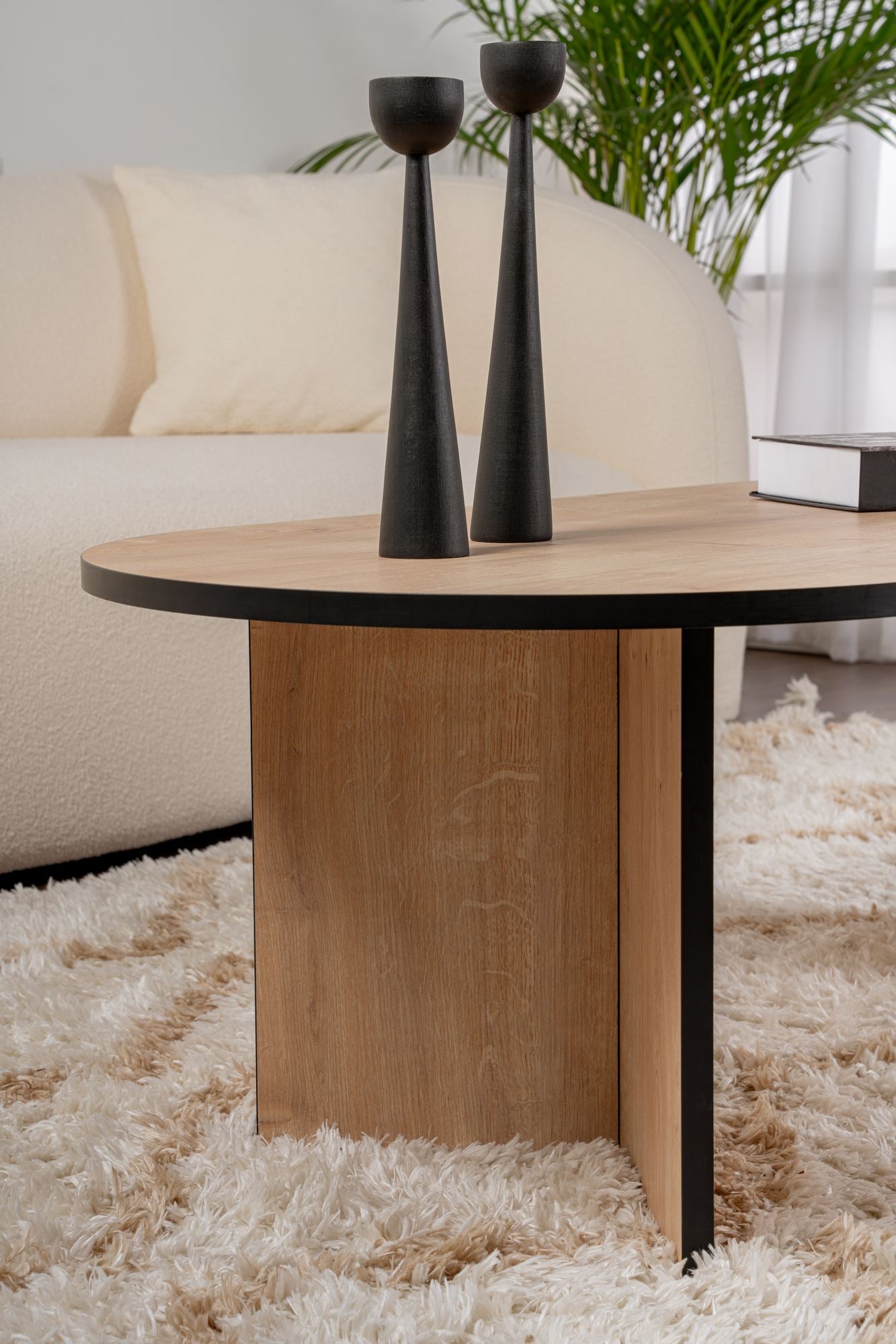 Sable Soffbord 119x60 cm - Sapphire Oak, Black