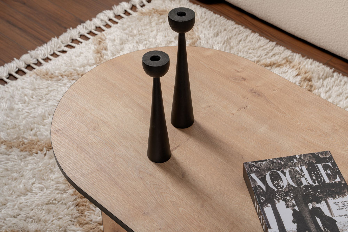 Sable Soffbord 119x60 cm - Sapphire Oak, Black