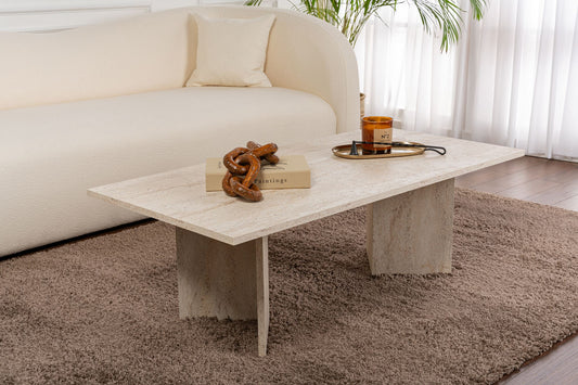 Sabin Soffbord 119x60 cm - Travertine