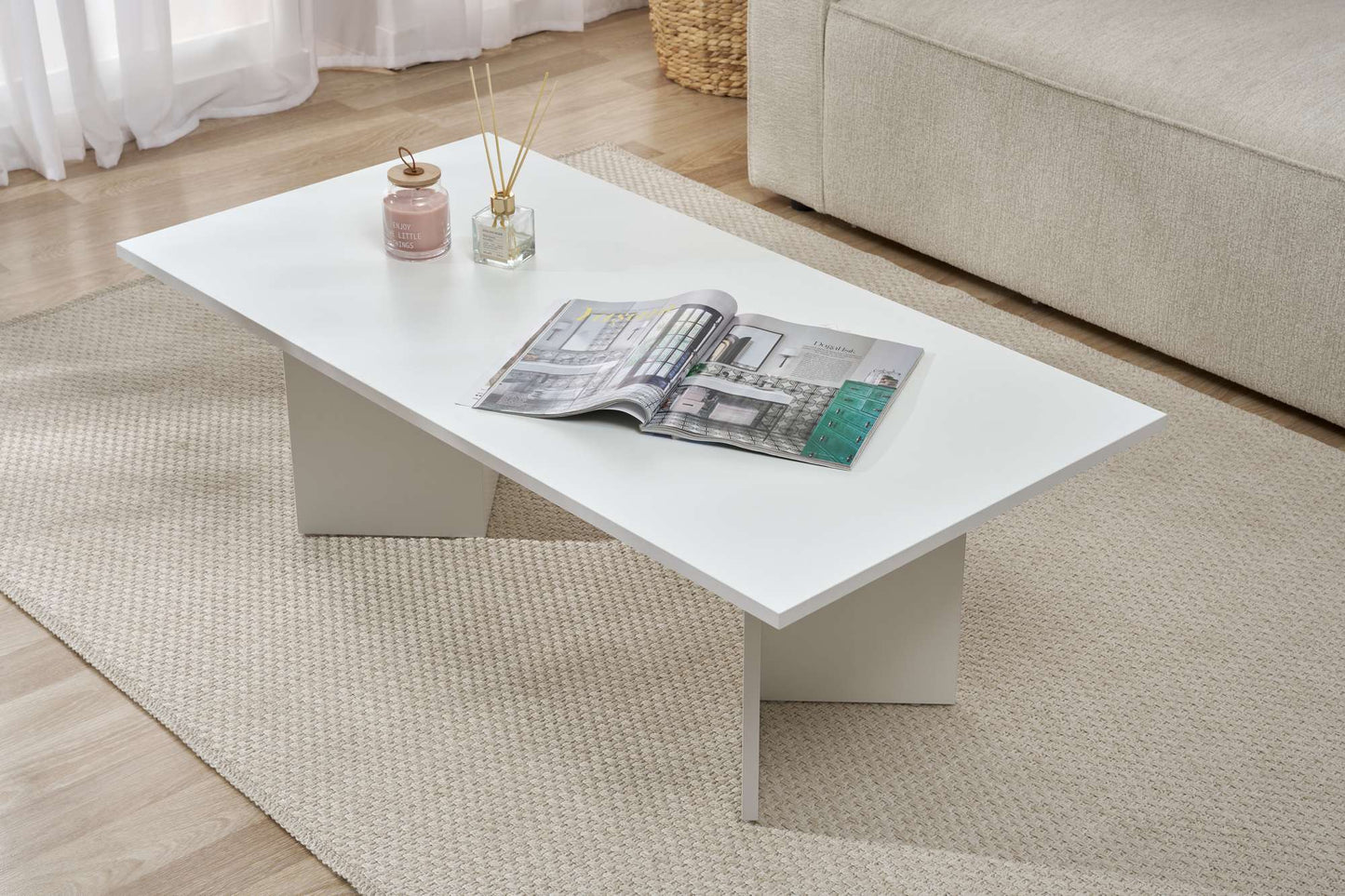 Sabin Soffbord 119x60 cm - White