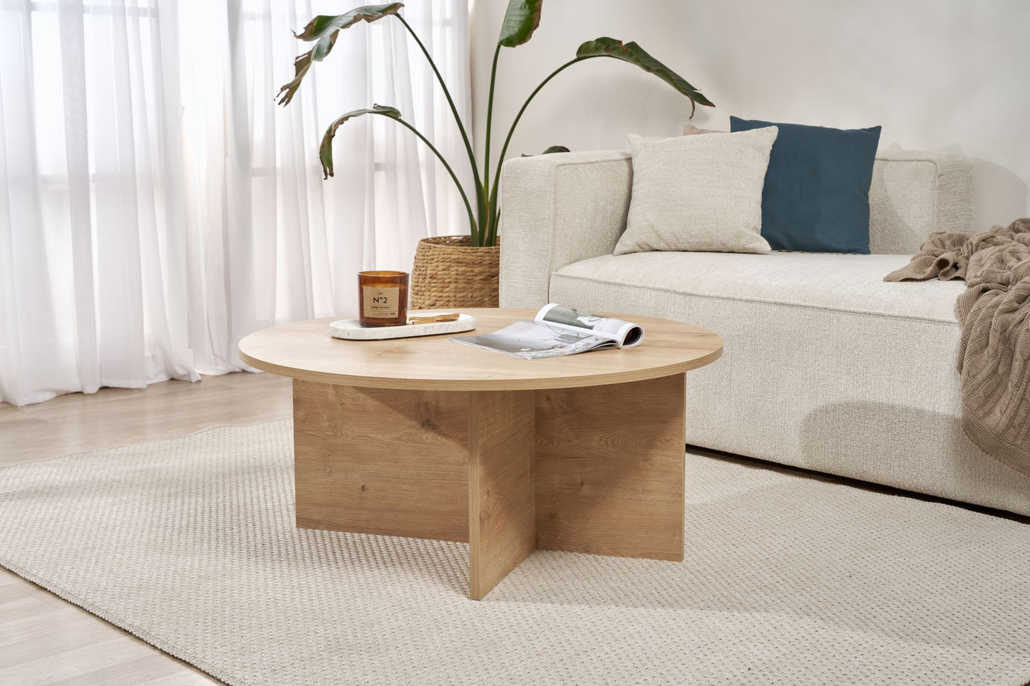 Soleil Soffbord 90 cm - Sapphire Oak