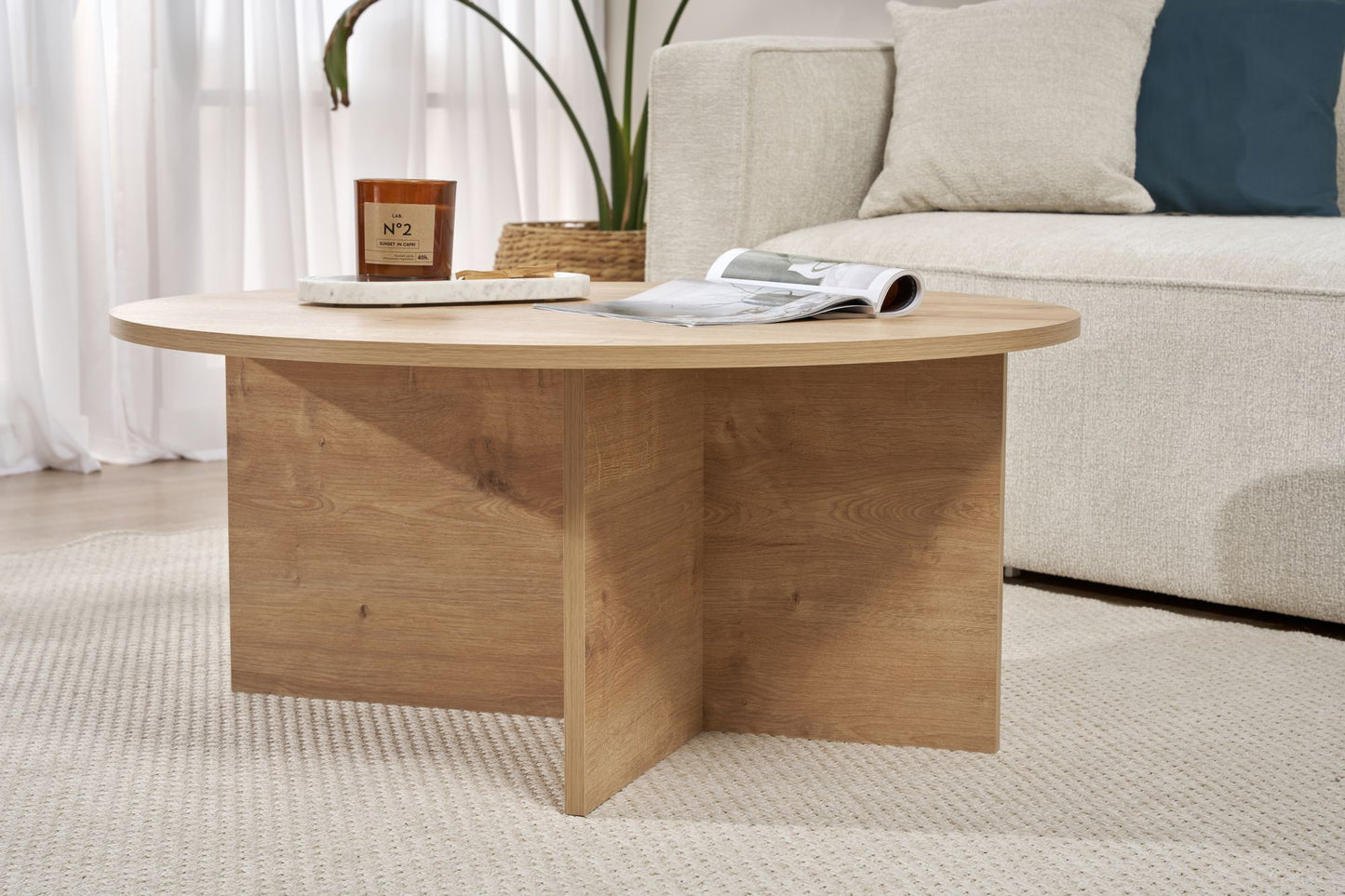Soleil Soffbord 90 cm - Sapphire Oak