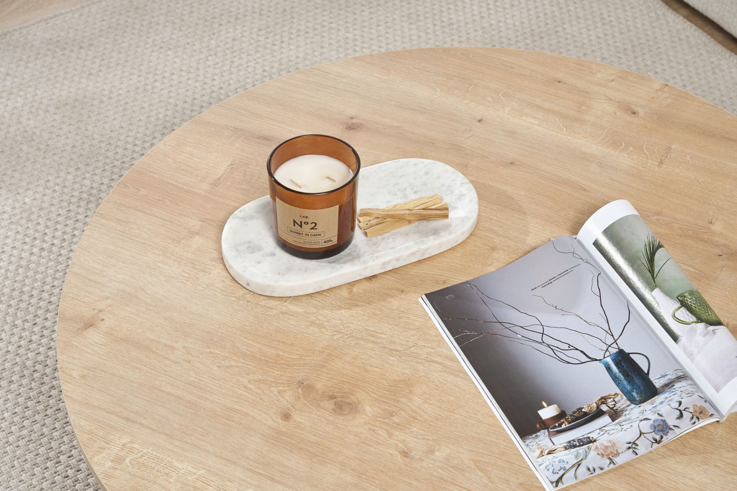 Soleil Soffbord 90 cm - Sapphire Oak