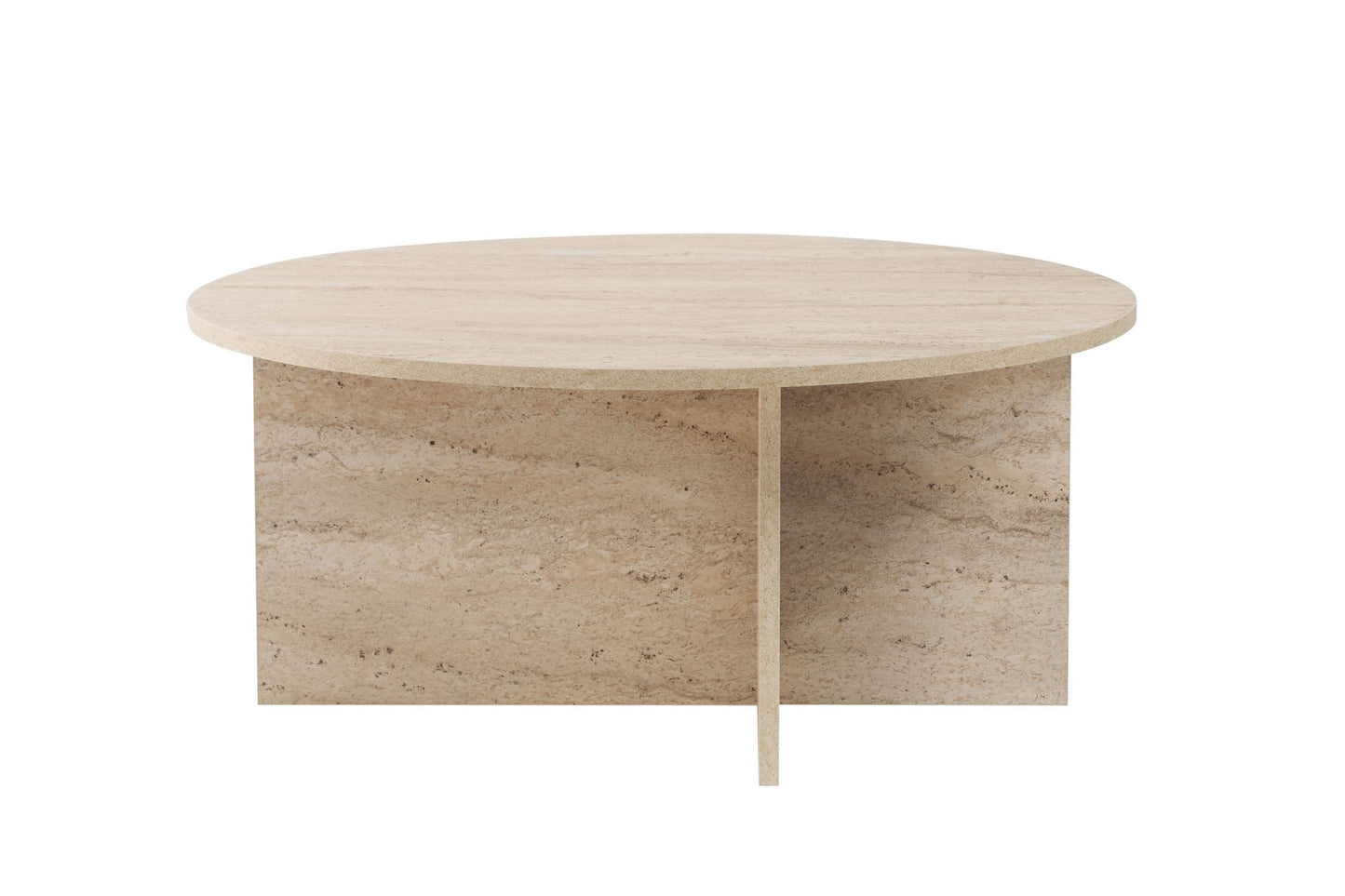 Soleil Soffbord 90x90x40 cm - Travertine