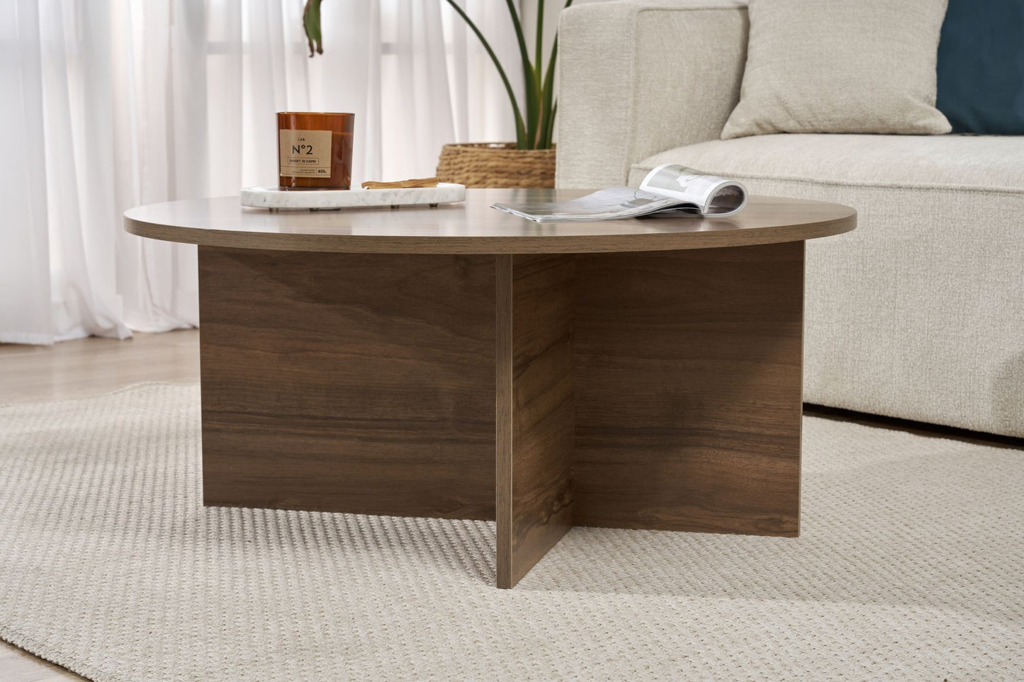 Soleil Soffbord 90 cm - Venezia Walnut