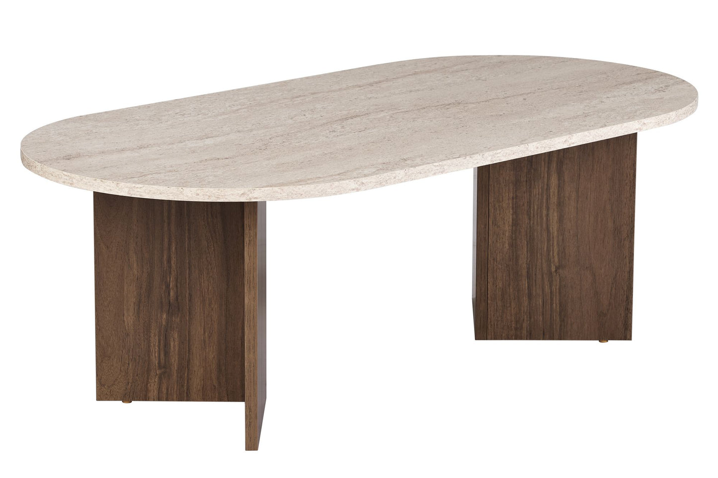Sable Soffbord 119x60 cm - Travertine, Walnut