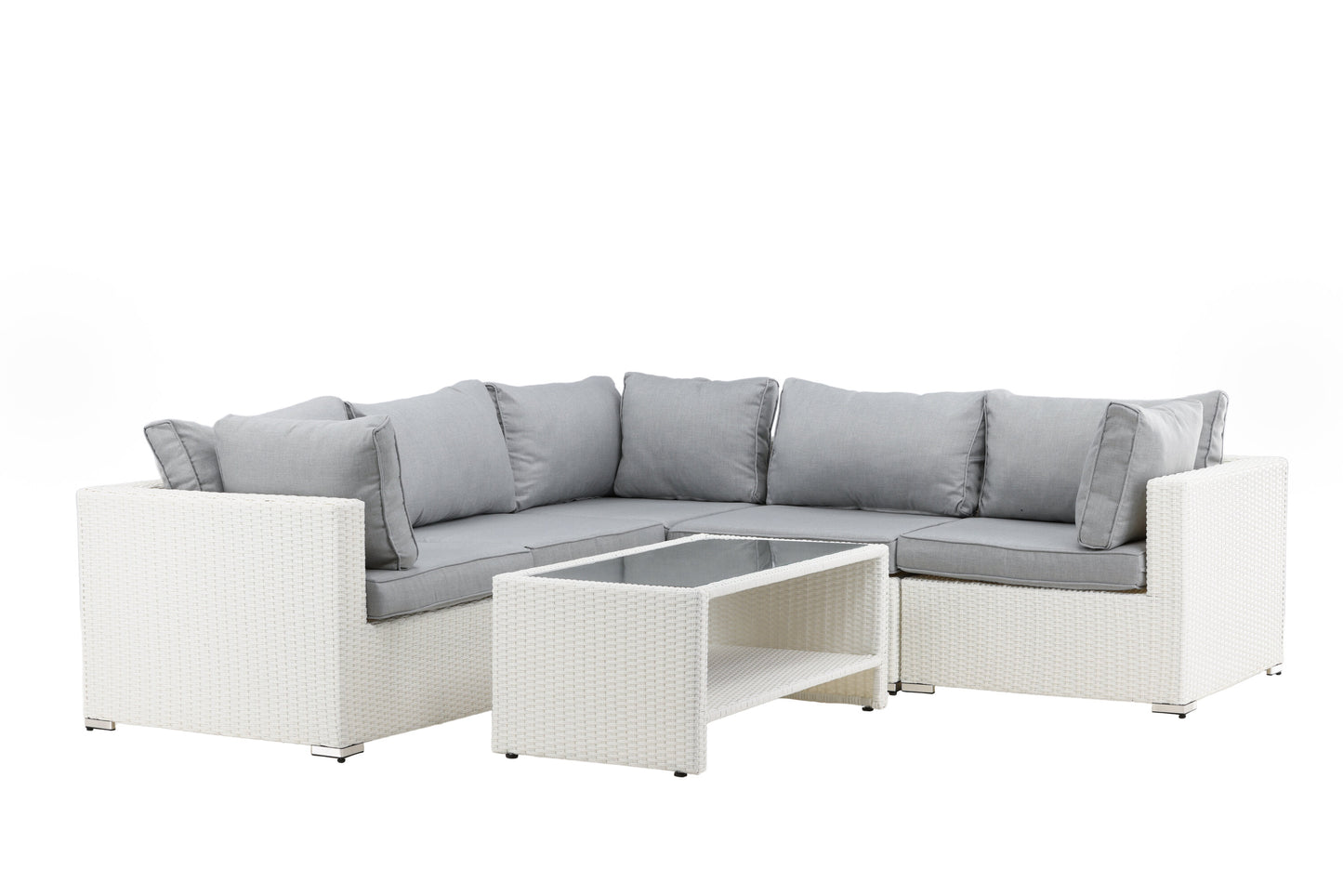 Amazon Hörnsoffgrupp – Bord: H:46 L:110 W:60 Soffa: D:87 H:65 W:249x249