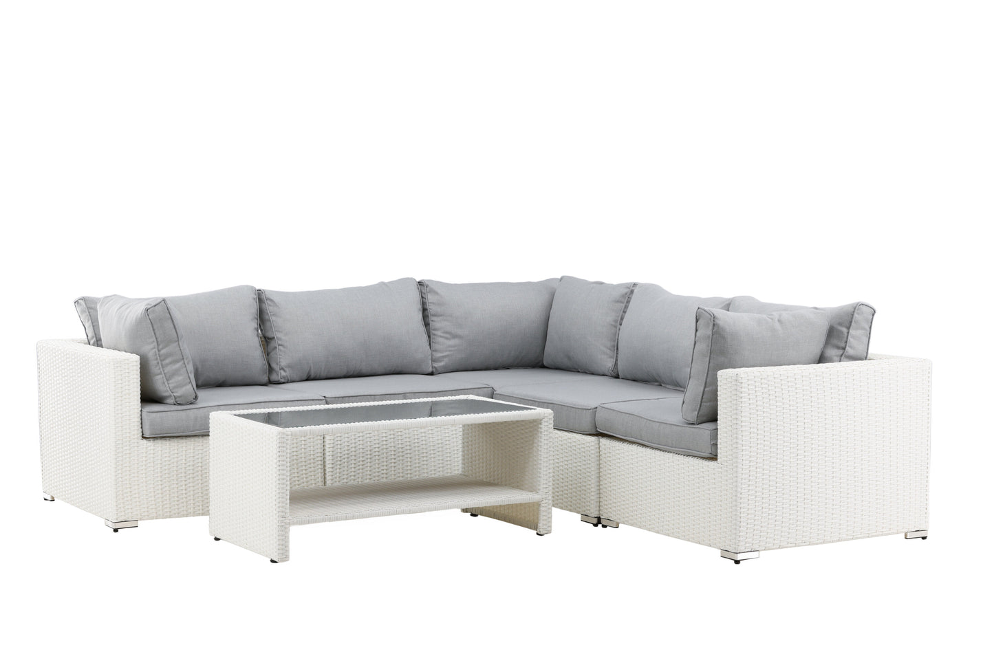 Amazon Hörnsoffgrupp – Bord: H:46 L:110 W:60 Soffa: D:87 H:65 W:249x249