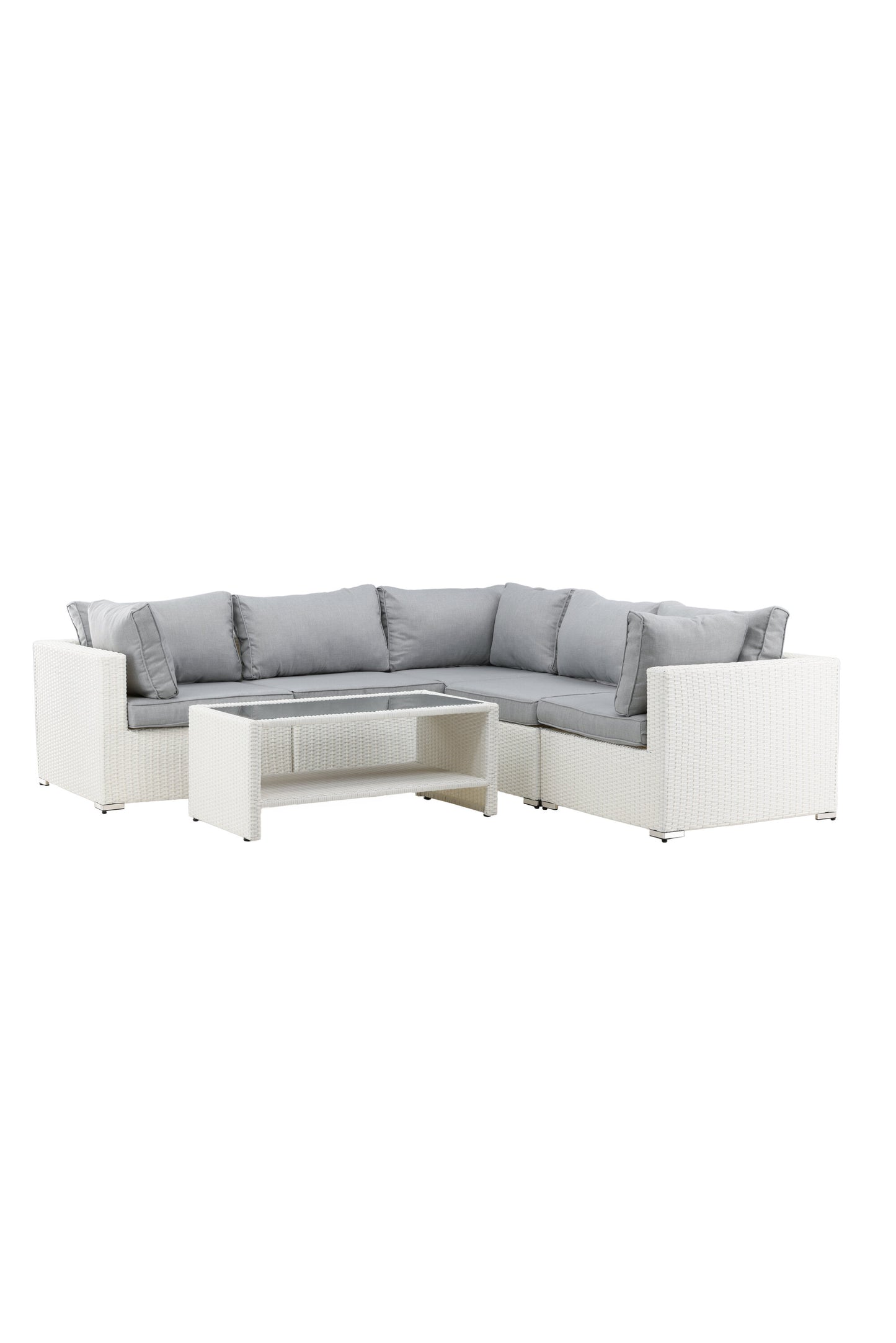 Amazon Hörnsoffgrupp – Bord: H:46 L:110 W:60 Soffa: D:87 H:65 W:249x249