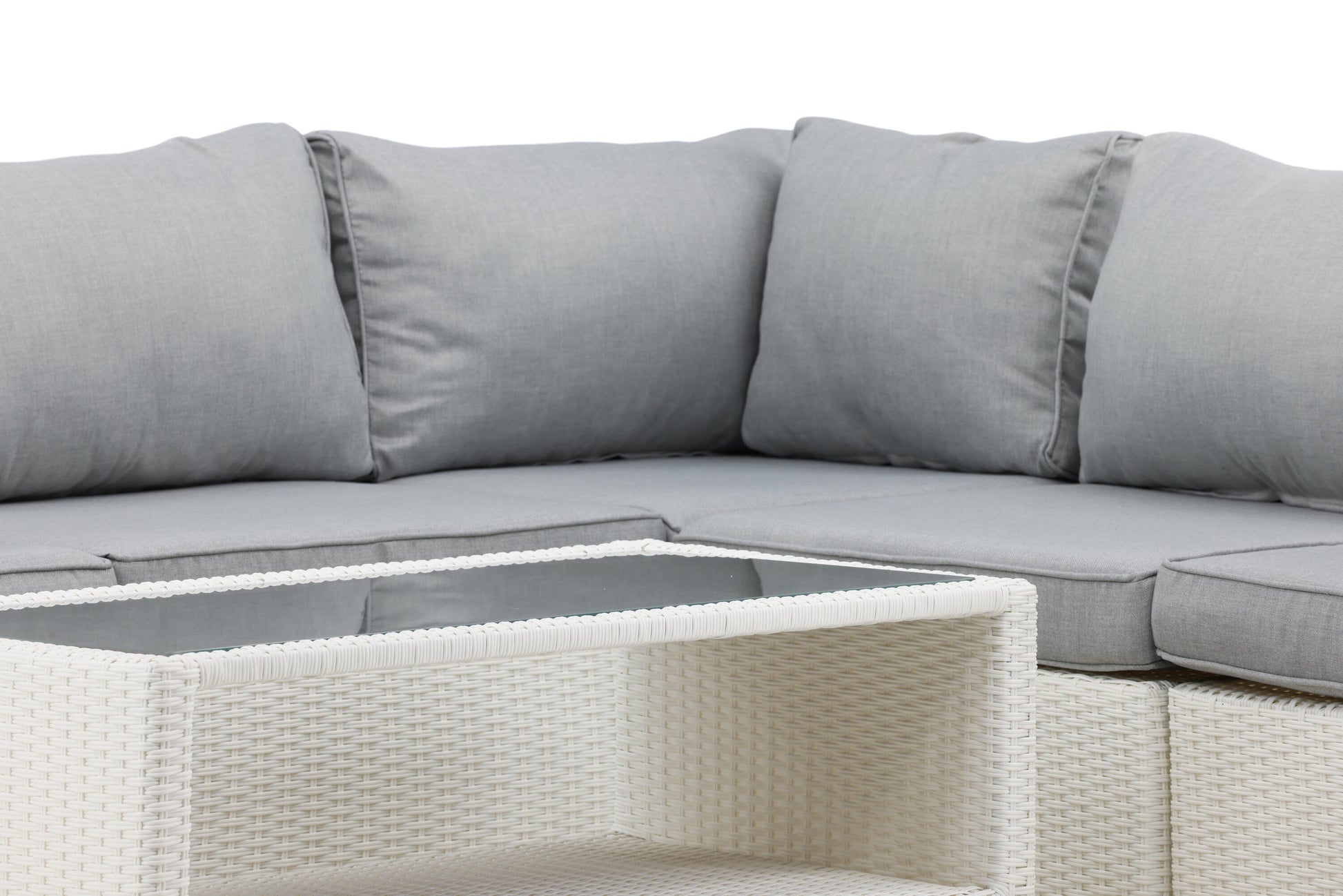 Amazon Hörnsoffgrupp – Bord: H:46 L:110 W:60 Soffa: D:87 H:65 W:249x249