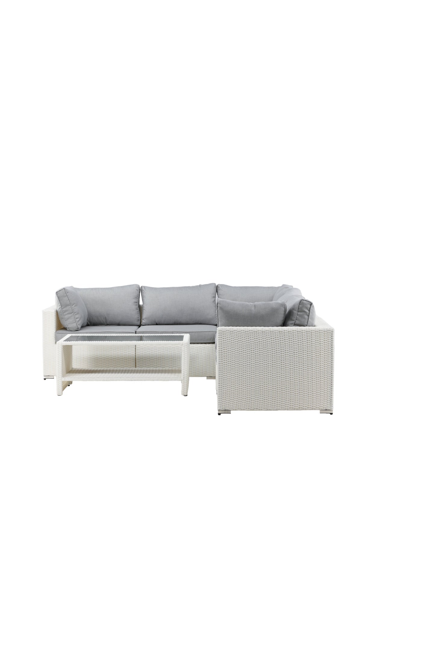 Amazon Hörnsoffgrupp – Bord: H:46 L:110 W:60 Soffa: D:87 H:65 W:249x249