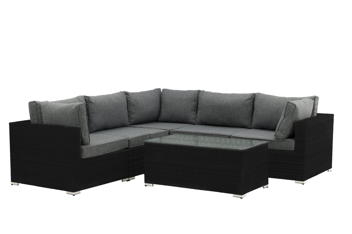 Amazon Hörnsoffgrupp – Bord: H:46 L:110 W:60 Soffa: D:87 H:65 W:237x237