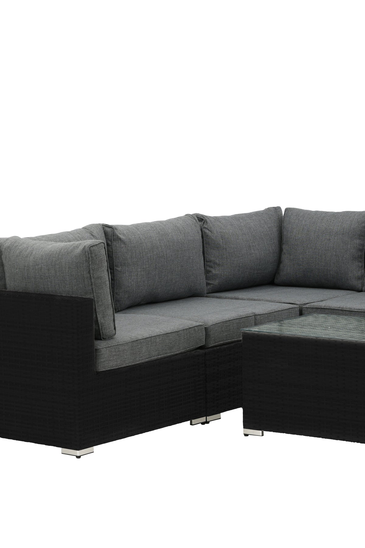 Amazon Hörnsoffgrupp – Bord: H:46 L:110 W:60 Soffa: D:87 H:65 W:237x237