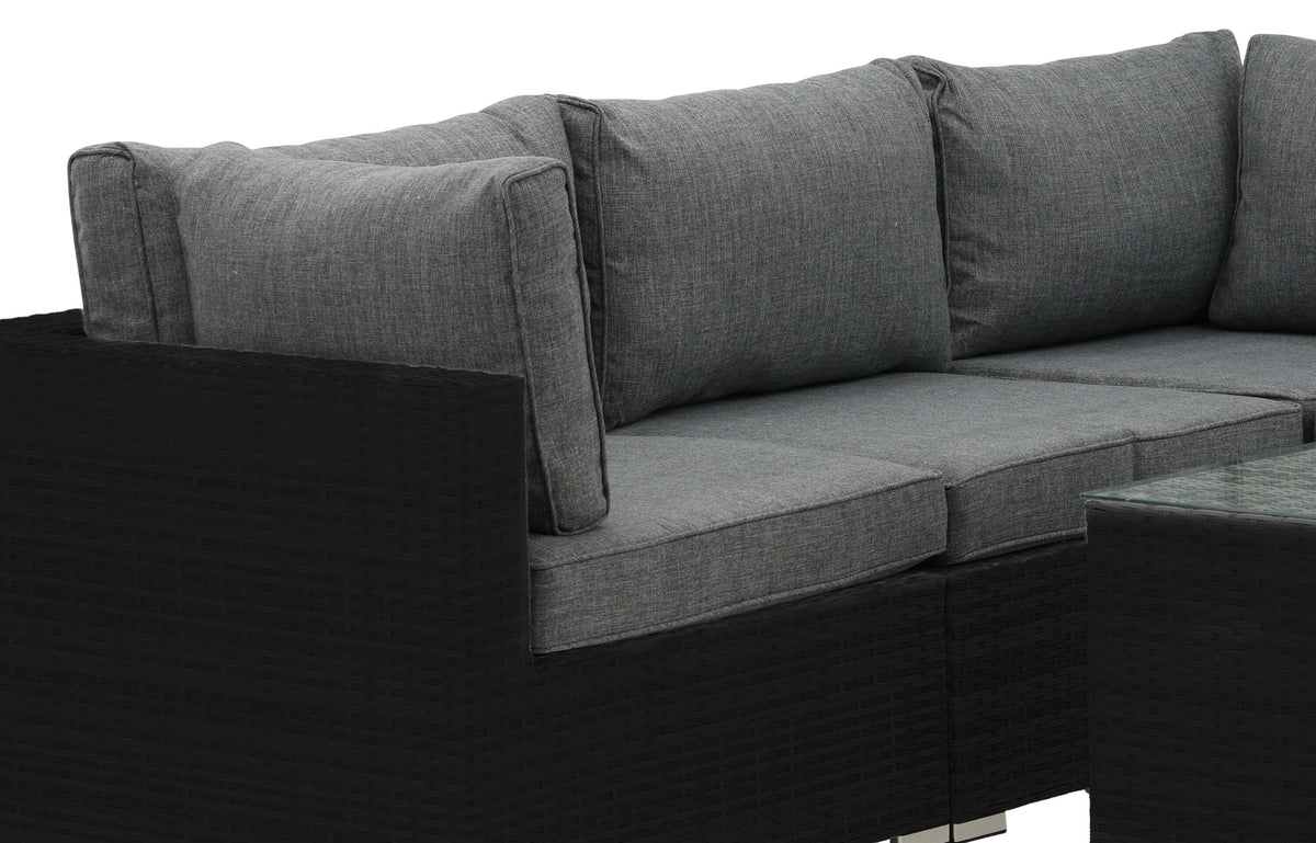 Amazon Hörnsoffgrupp – Bord: H:46 L:110 W:60 Soffa: D:87 H:65 W:237x237
