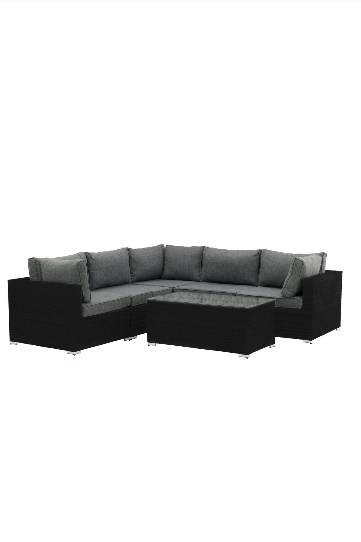 Amazon Hörnsoffgrupp – Bord: H:46 L:110 W:60 Soffa: D:87 H:65 W:237x237