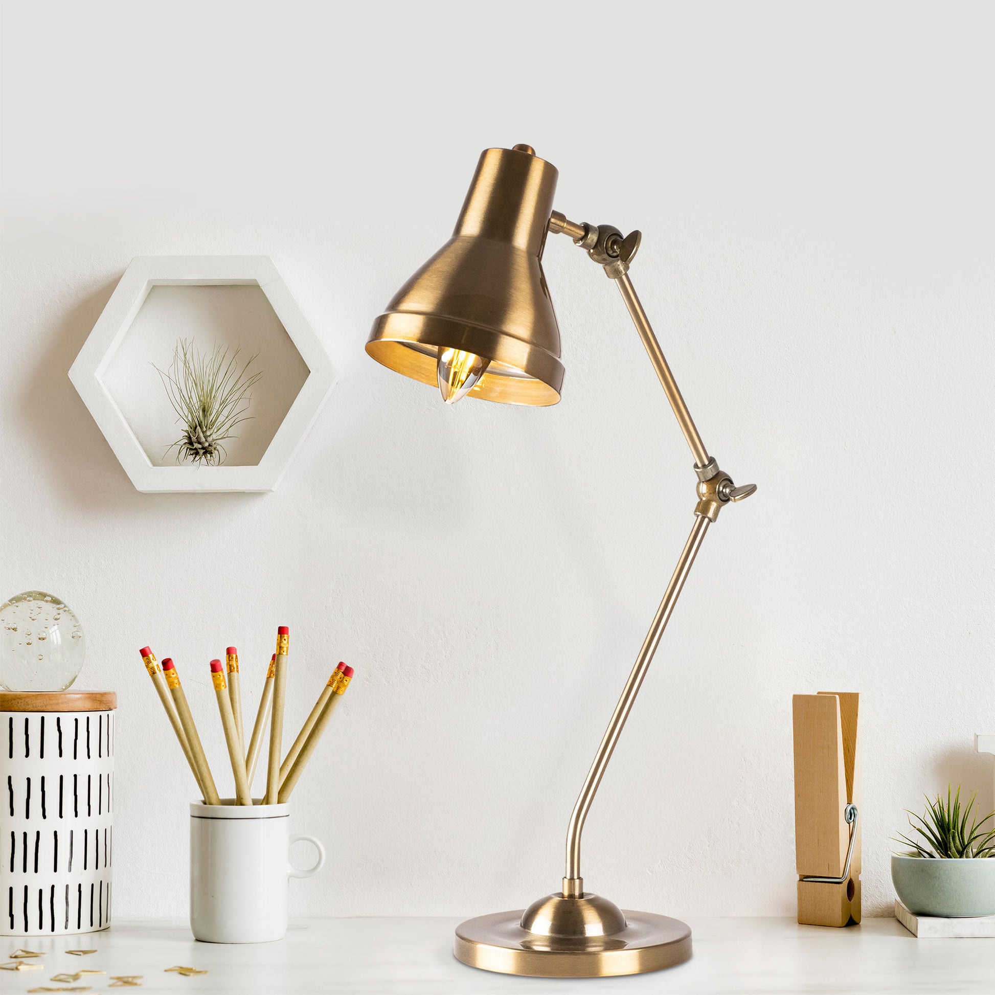 Mixed bordslampa 24 cm