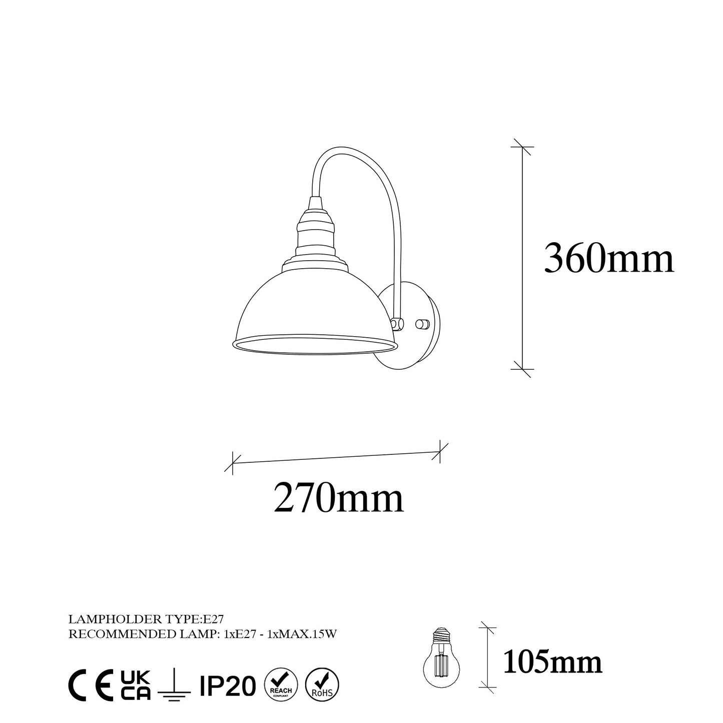 Varzan vägglampa