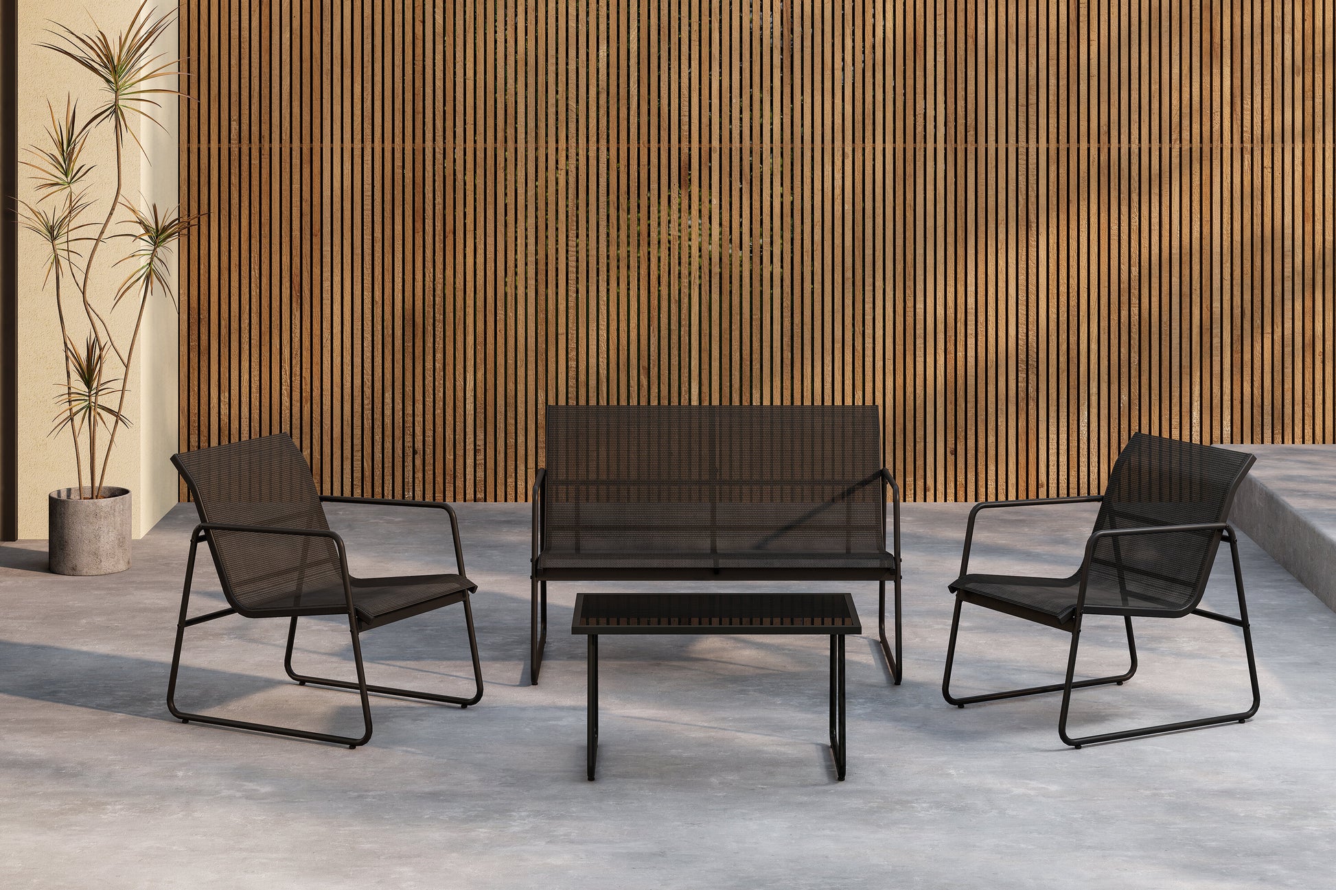 Scopello Soffgrupp – Bord:75x44,5x41Stol:71x56x75Soffa:71x110x75