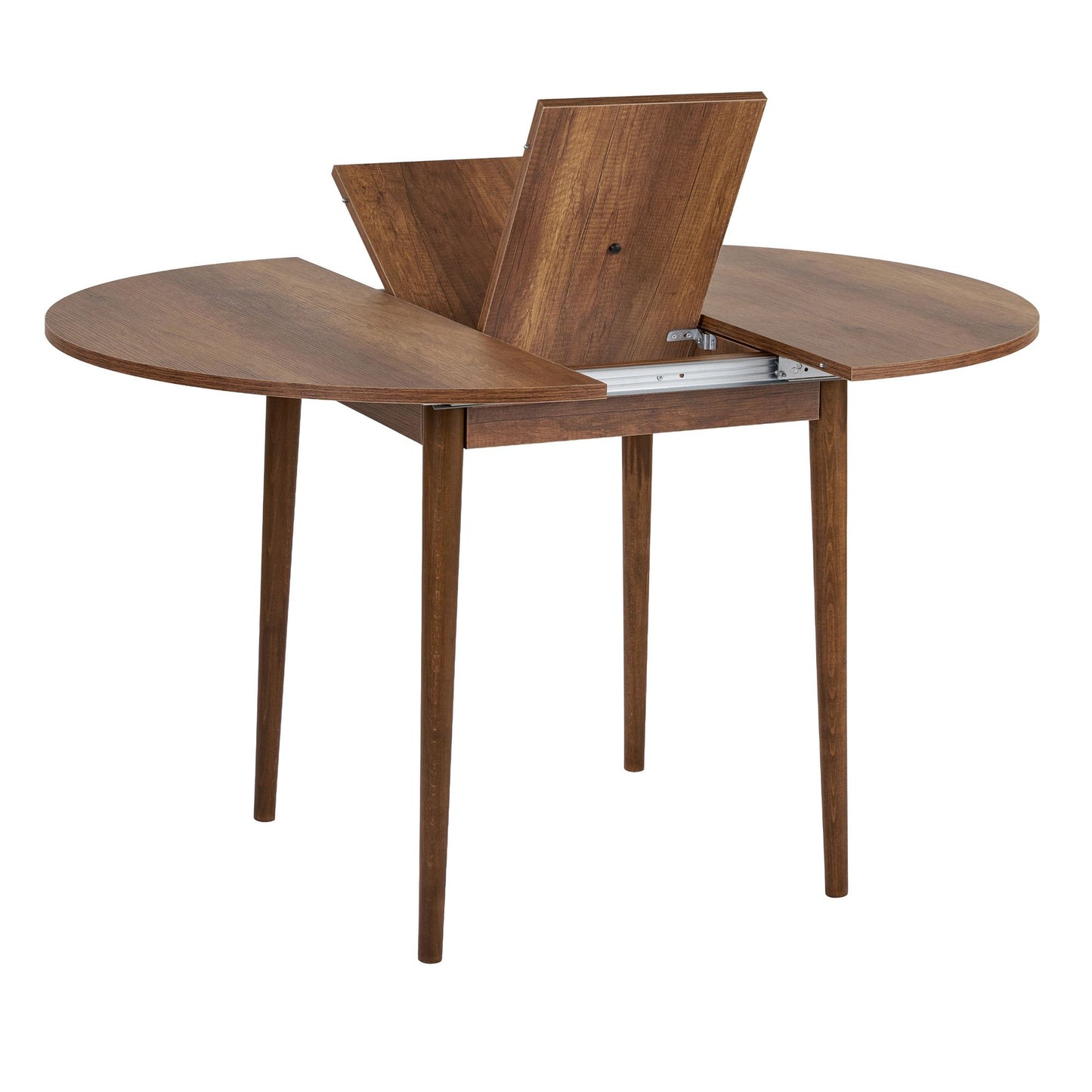 Viona Runt matbord 131x100x75 cm - Förlängningsbar - Barok Walnut
