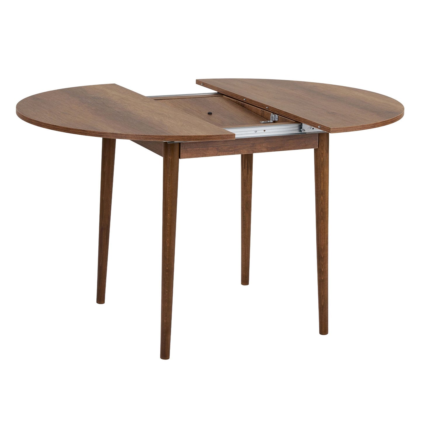Viona Runt matbord 131x100x75 cm - Förlängningsbar - Barok Walnut
