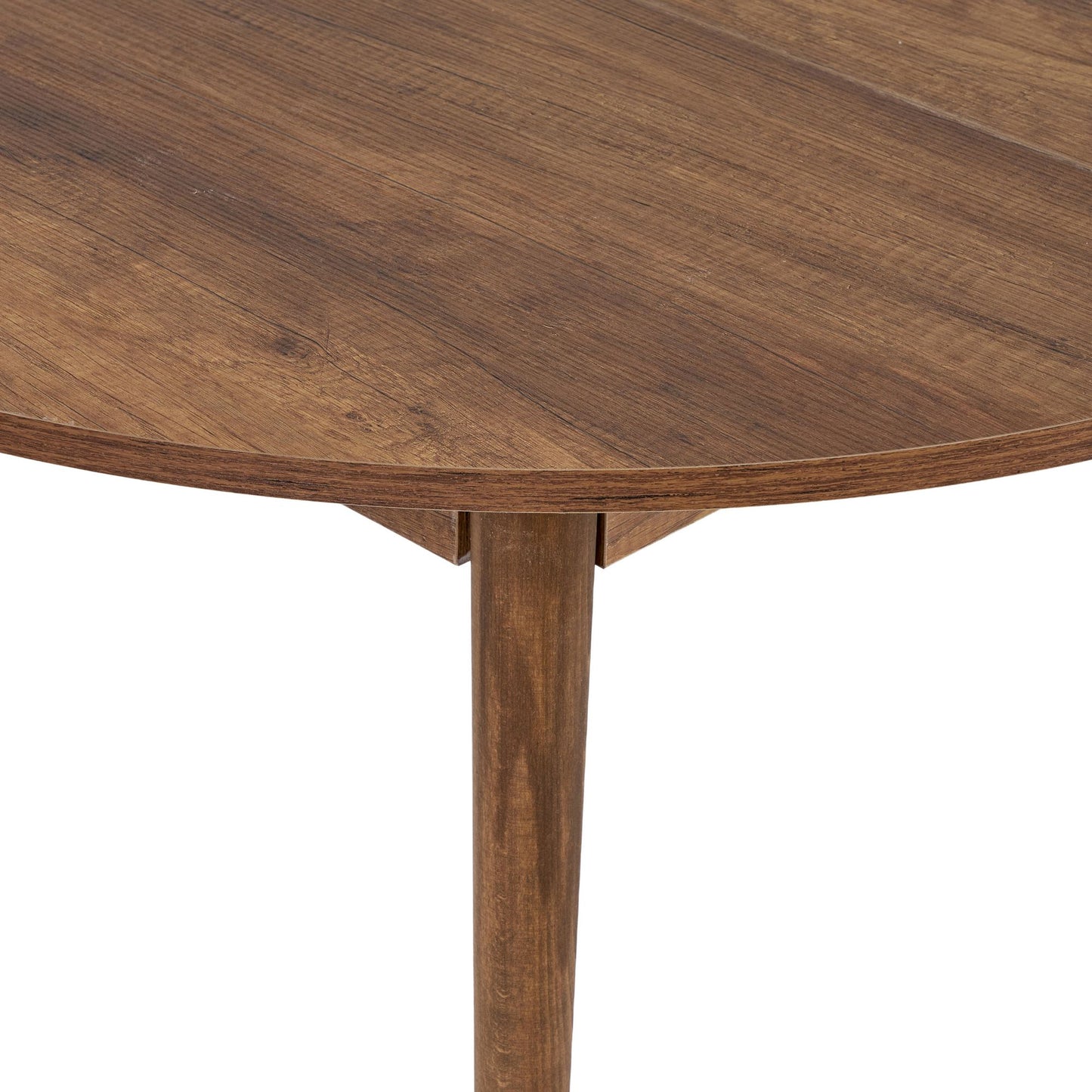 Viona Runt matbord 131x100x75 cm - Förlängningsbar - Barok Walnut