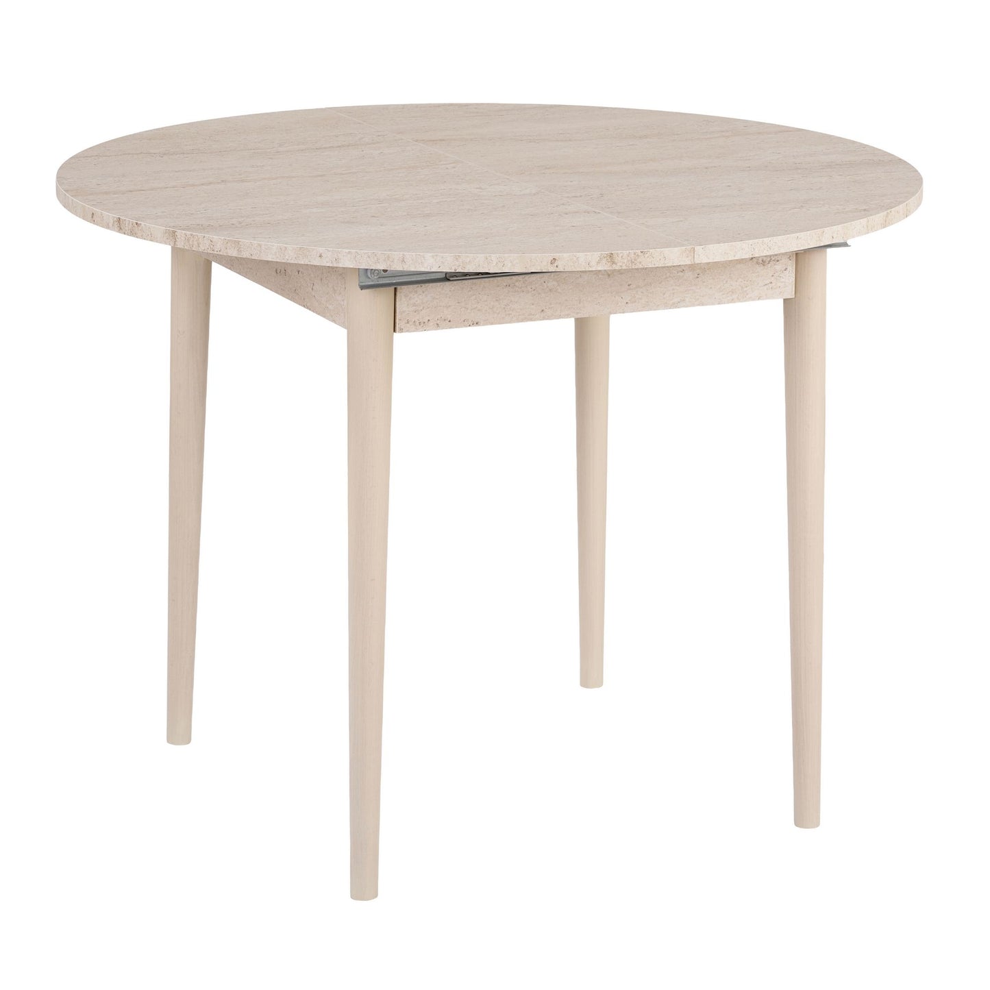 Viona Runt matbord - Förlängningsbar - Travertine, Oak
