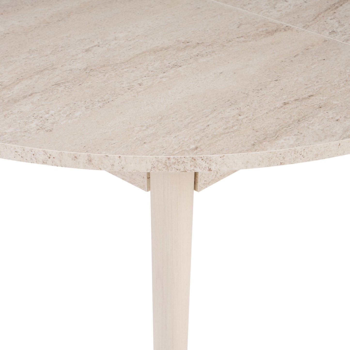 Viona Runt matbord - Förlängningsbar - Travertine, Oak